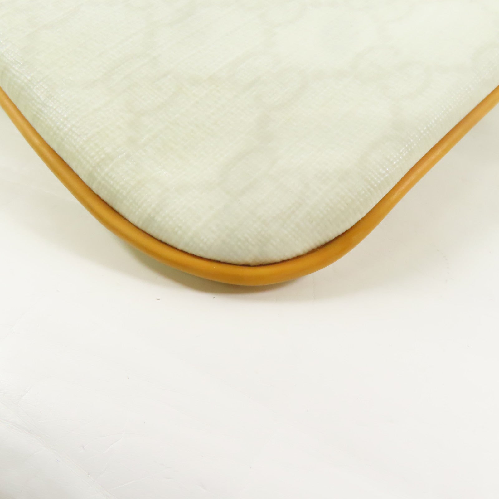 GUCCI 塗層帆布/皮革Tote Bag金扣手挽袋白色/橙色