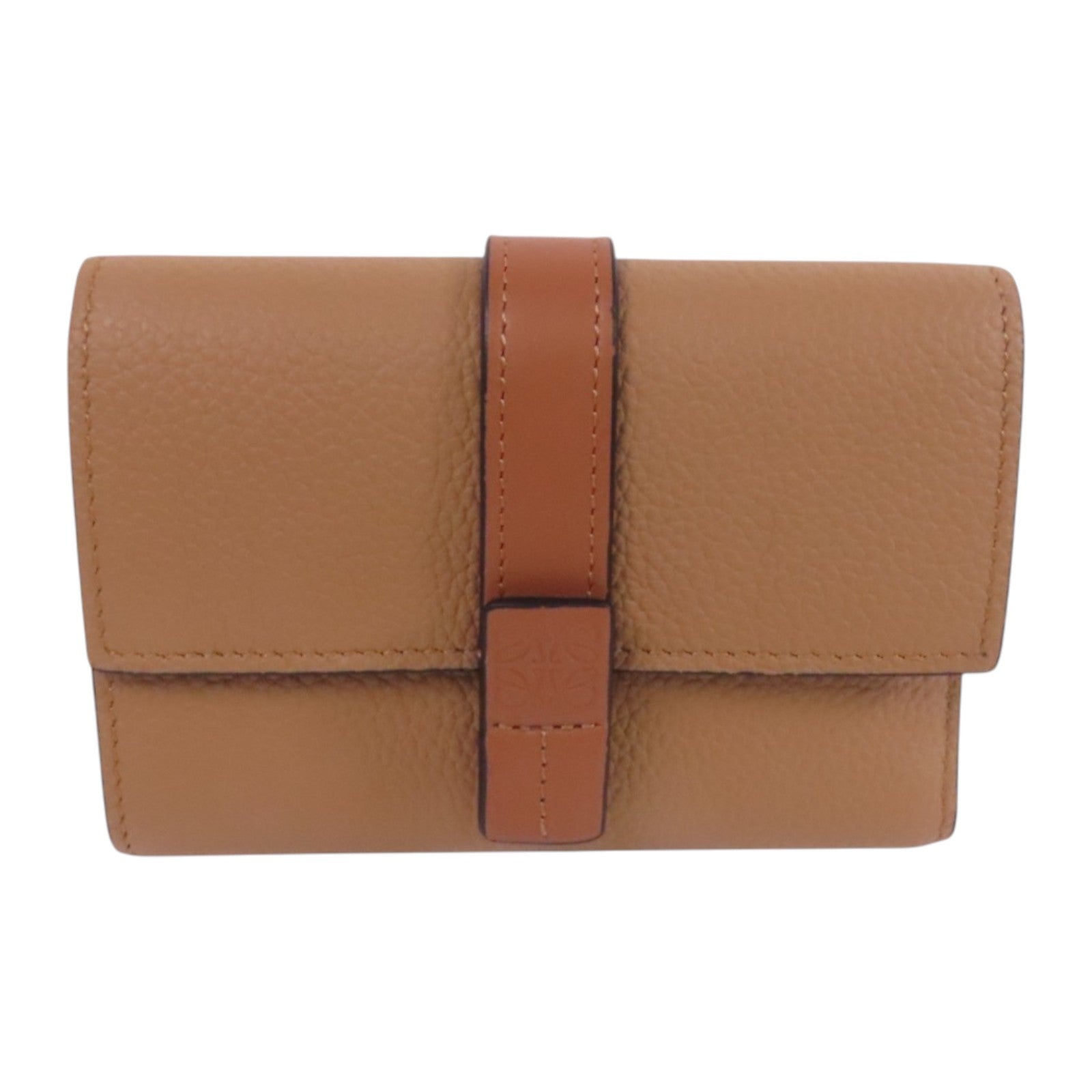 LOEWE 牛皮皮革Small Wallet銀扣短錢包