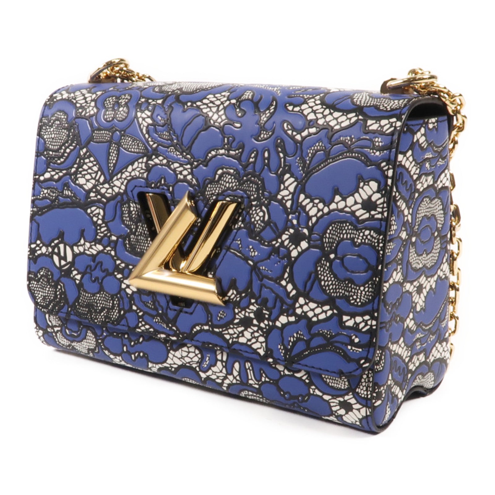 LOUIS VUITTON 牛皮皮革Twist MM金扣鏈帶肩背袋