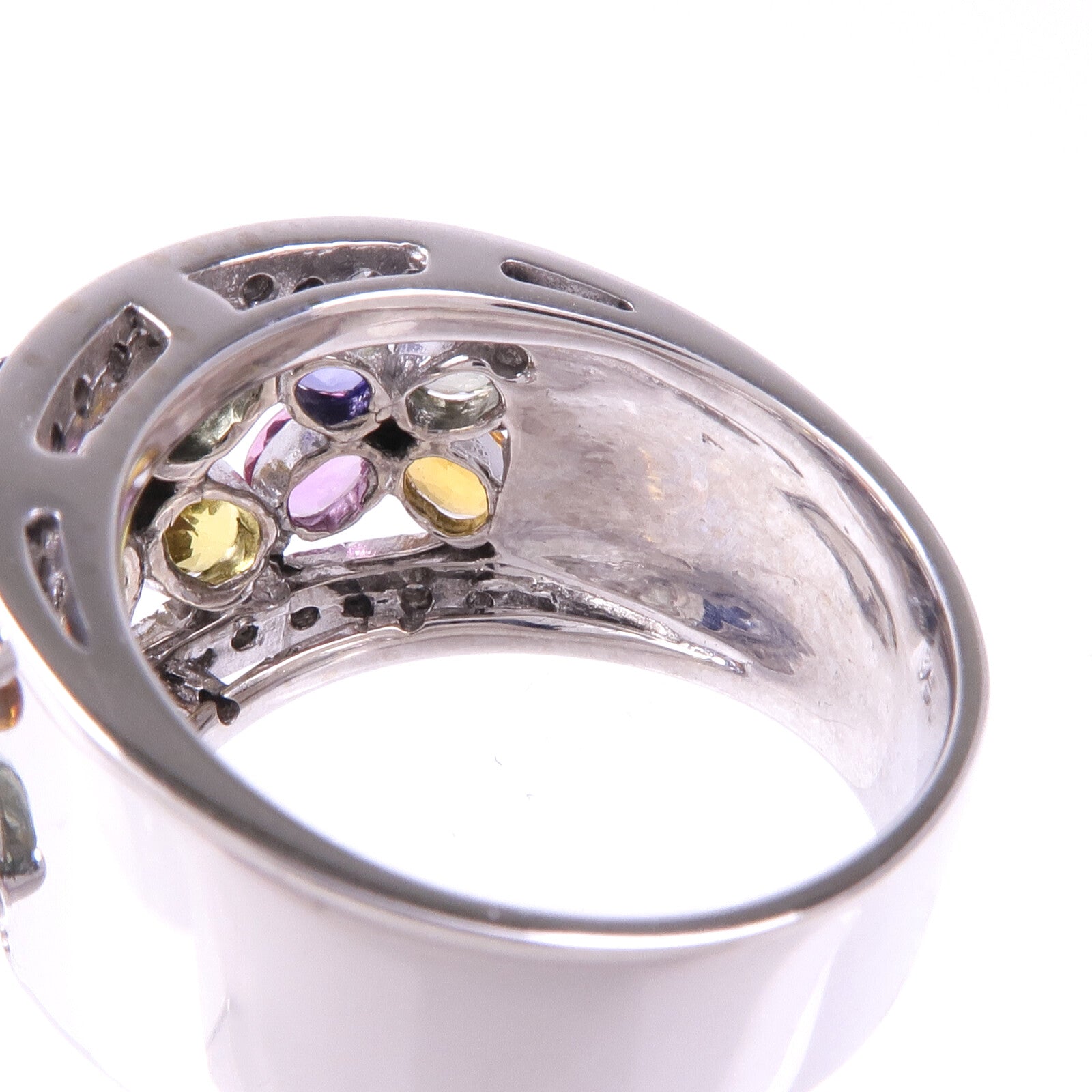 JEWELRY 18K白金Multi Stone Ring多顆寶石戒指US#6.75