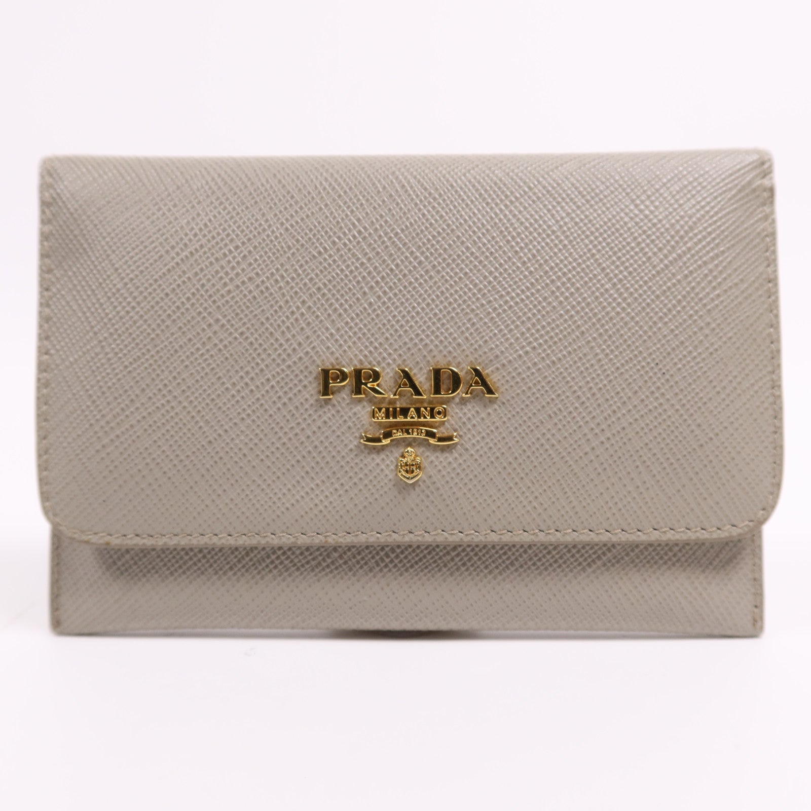 PRADA Saffiano皮革Card Case金扣卡片套