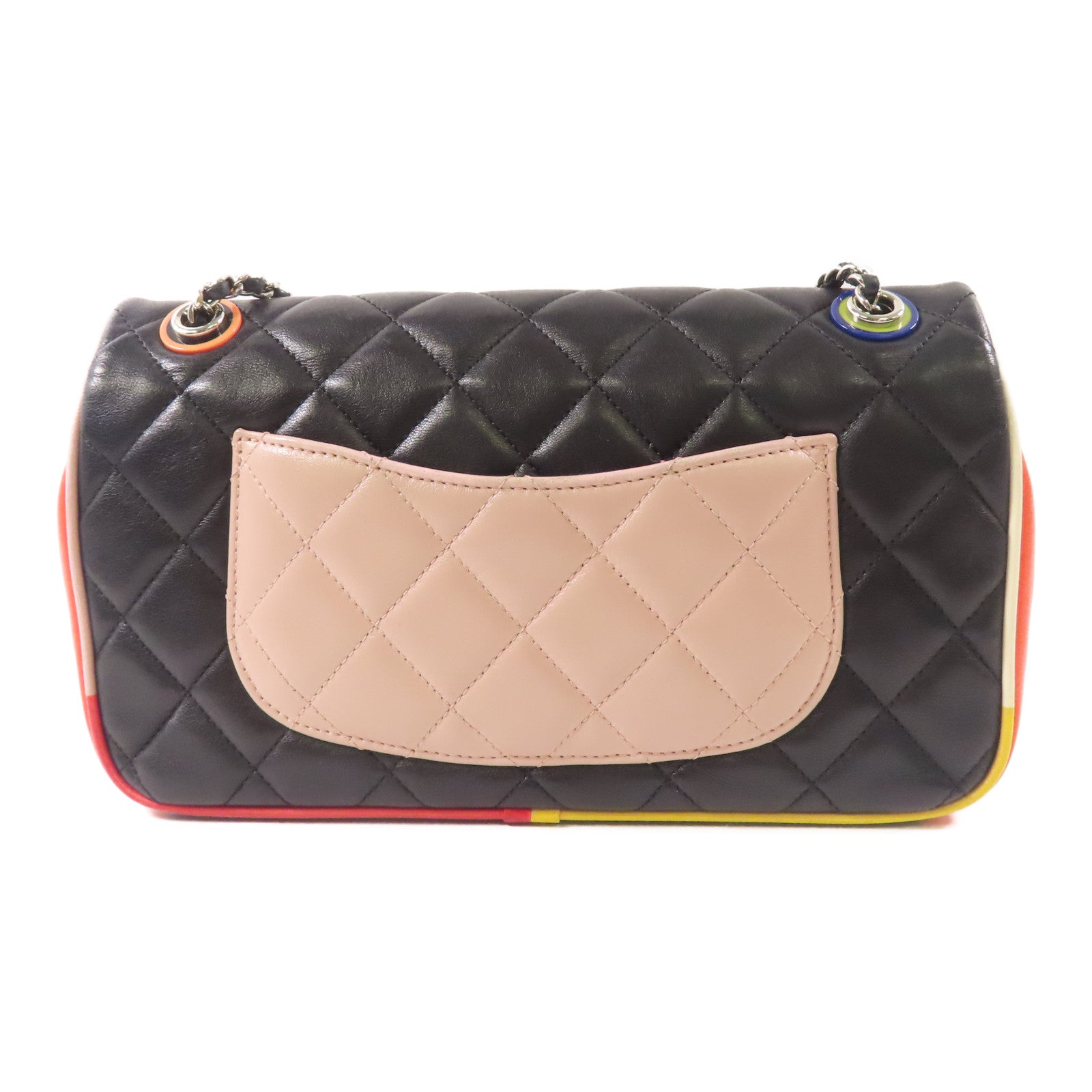 CHANEL 皮革Chain Shoulder Bag銀扣鏈帶肩背袋