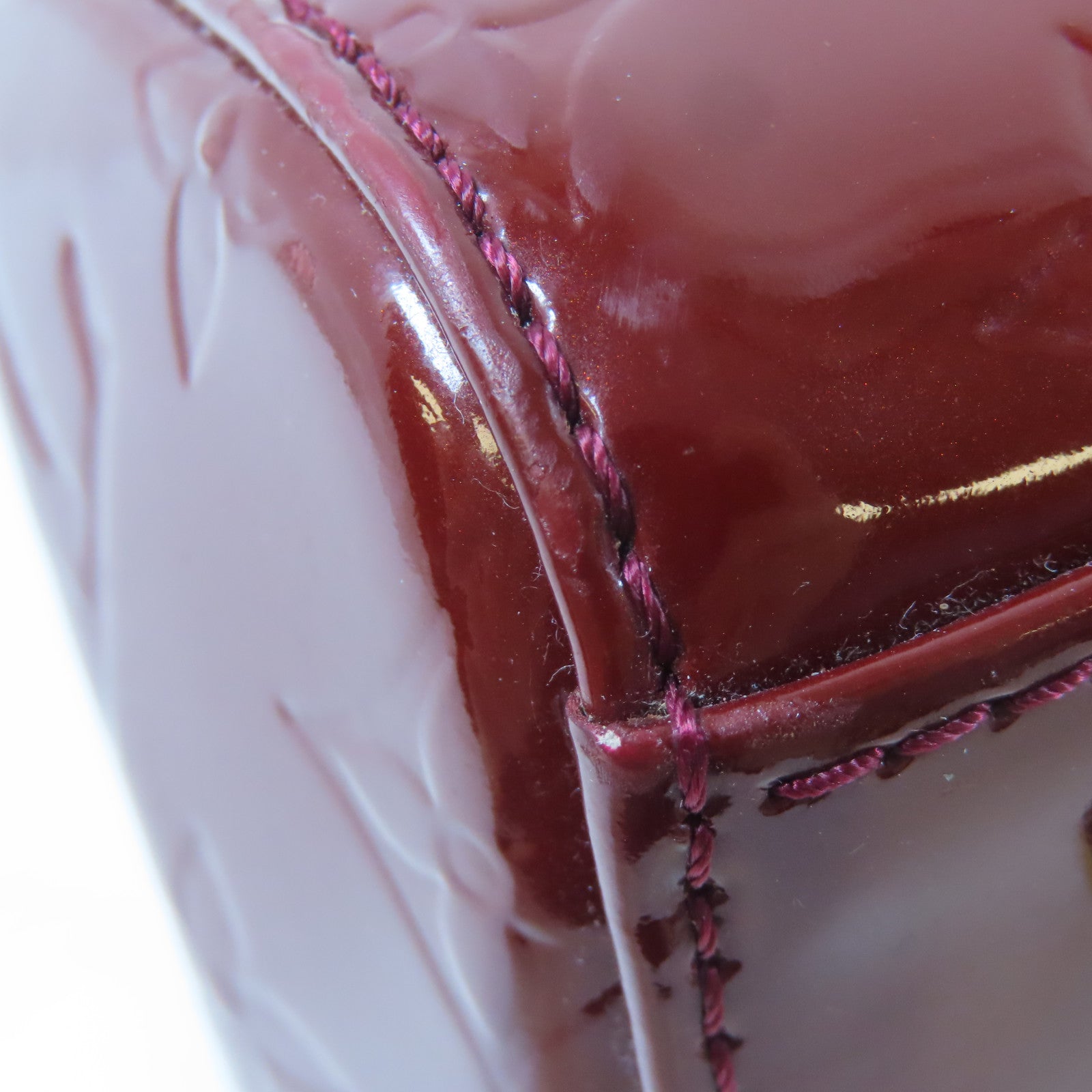 LOUIS VUITTON Vernis Brea金扣手挽肩背兩用袋紅色