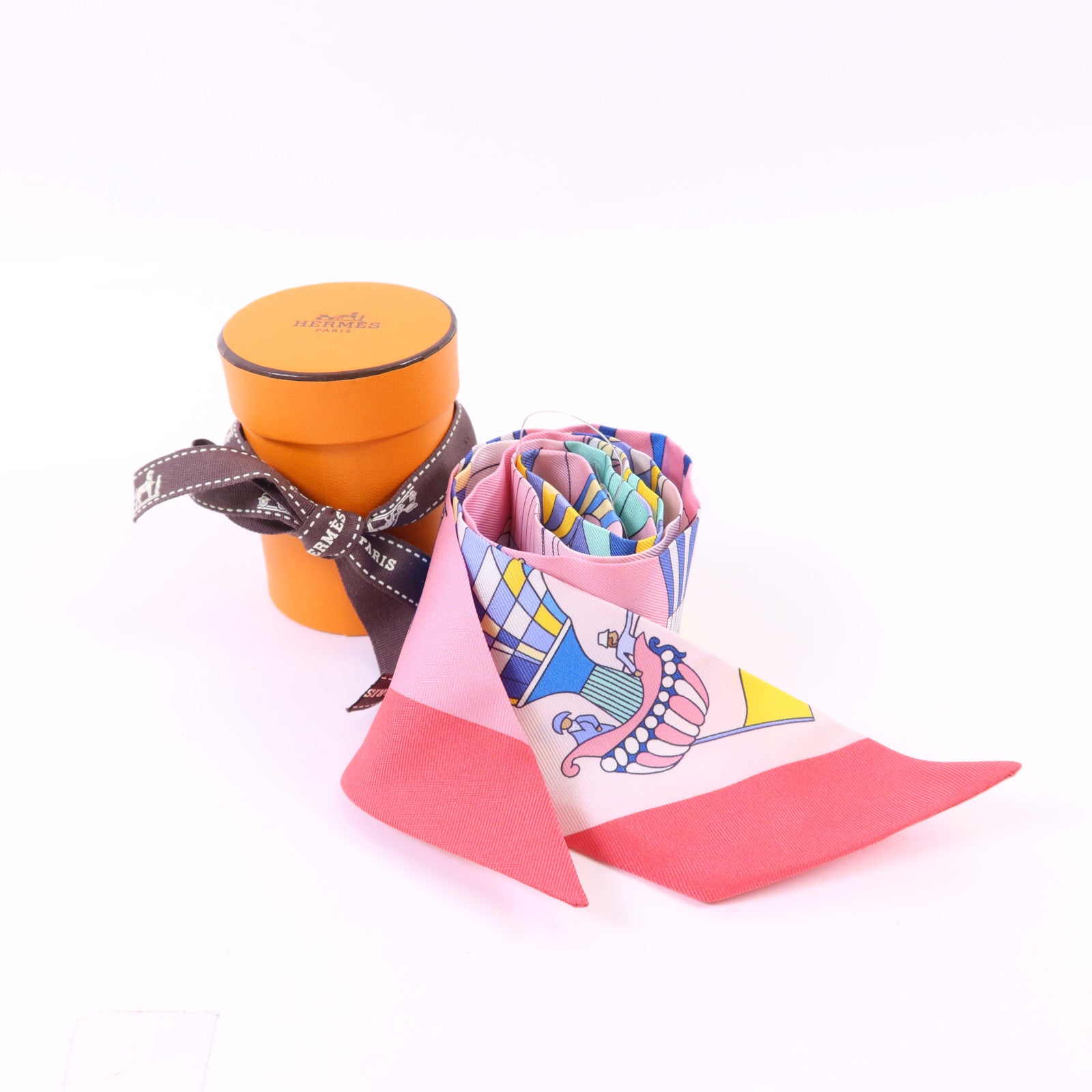HERMES 【激減優惠】絲質Twilly絲巾