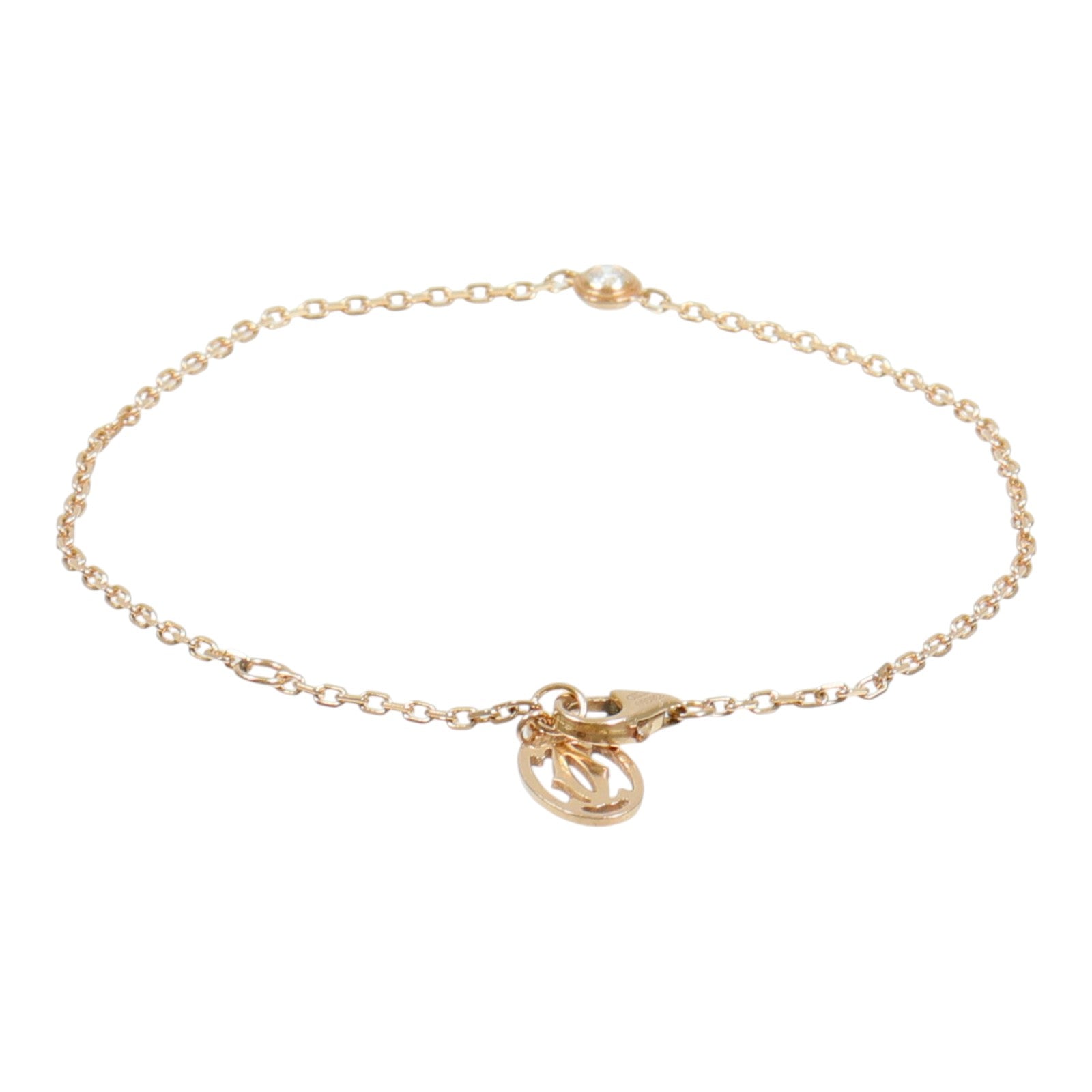 CARTIER 18K玫瑰金D'Amour Bracelet Mini鑽石手鏈