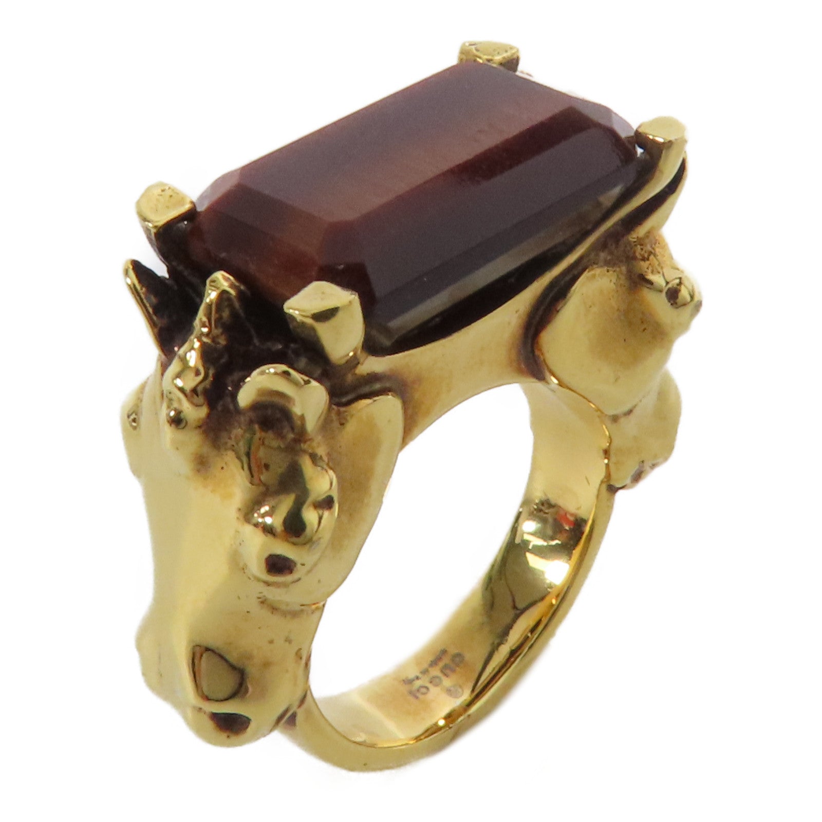 GUCCI GG Ring Metal Tiger's Eye US#5.25