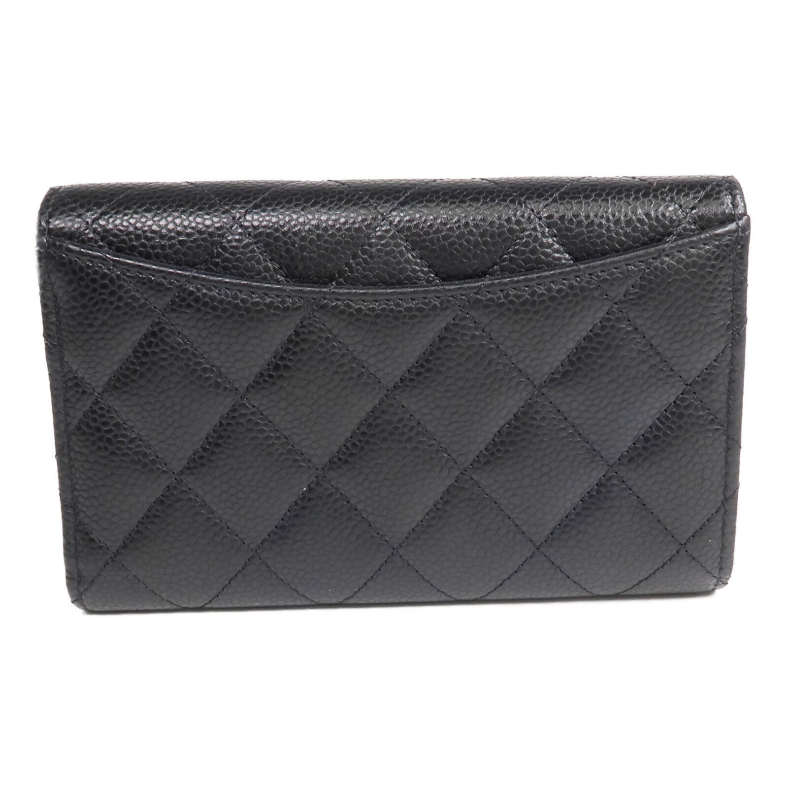 CHANEL 牛皮皮革Long Wallet金扣長錢包