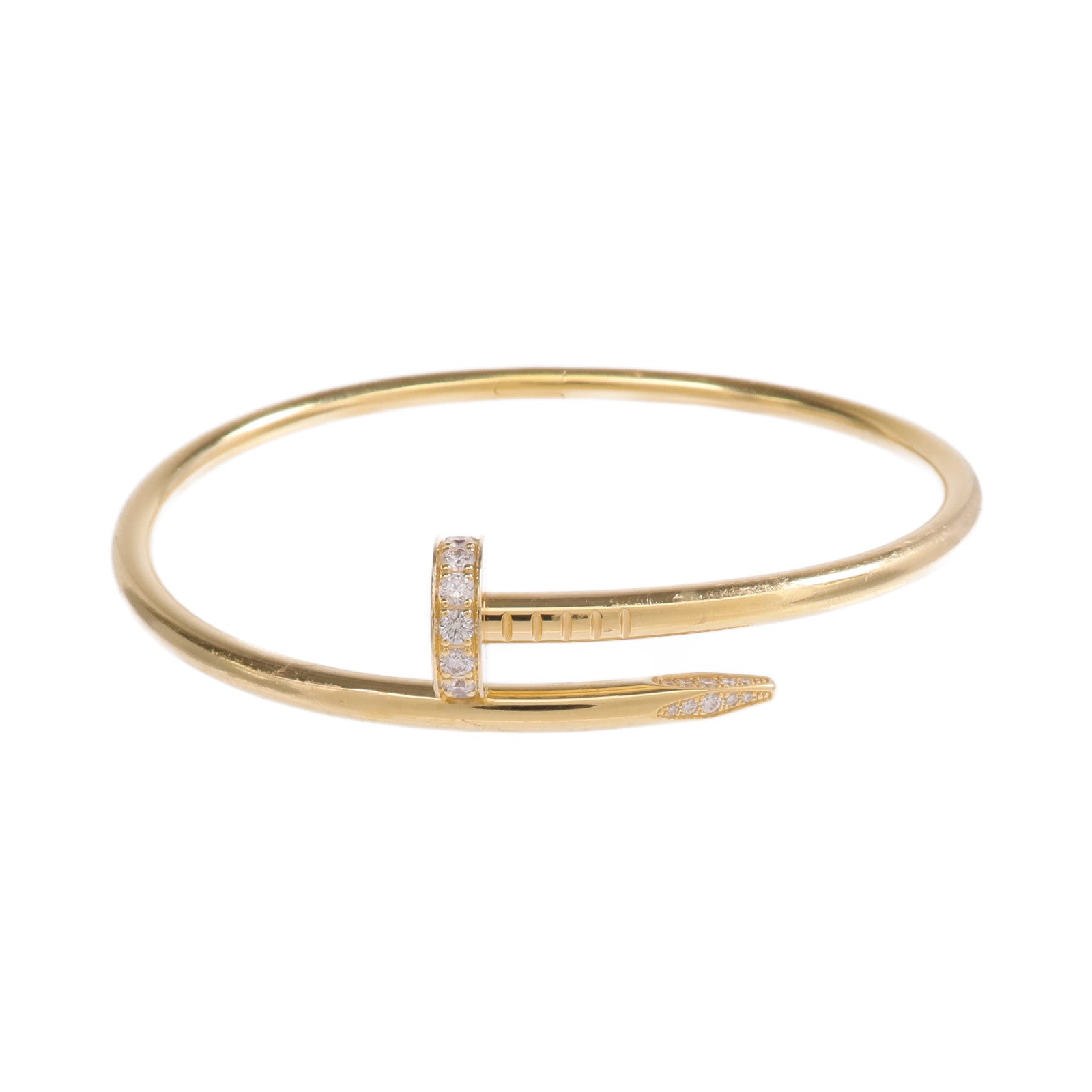 CARTIER 【激減優惠】18K黃金Juste un Clou鑽石手鐲Cartier#19