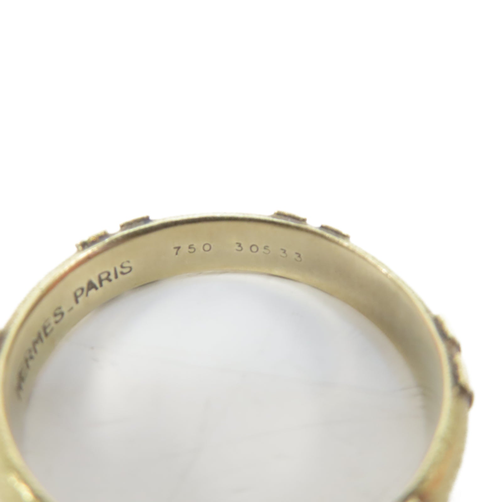 HERMES 18K黃金Ring戒指US#8.25
