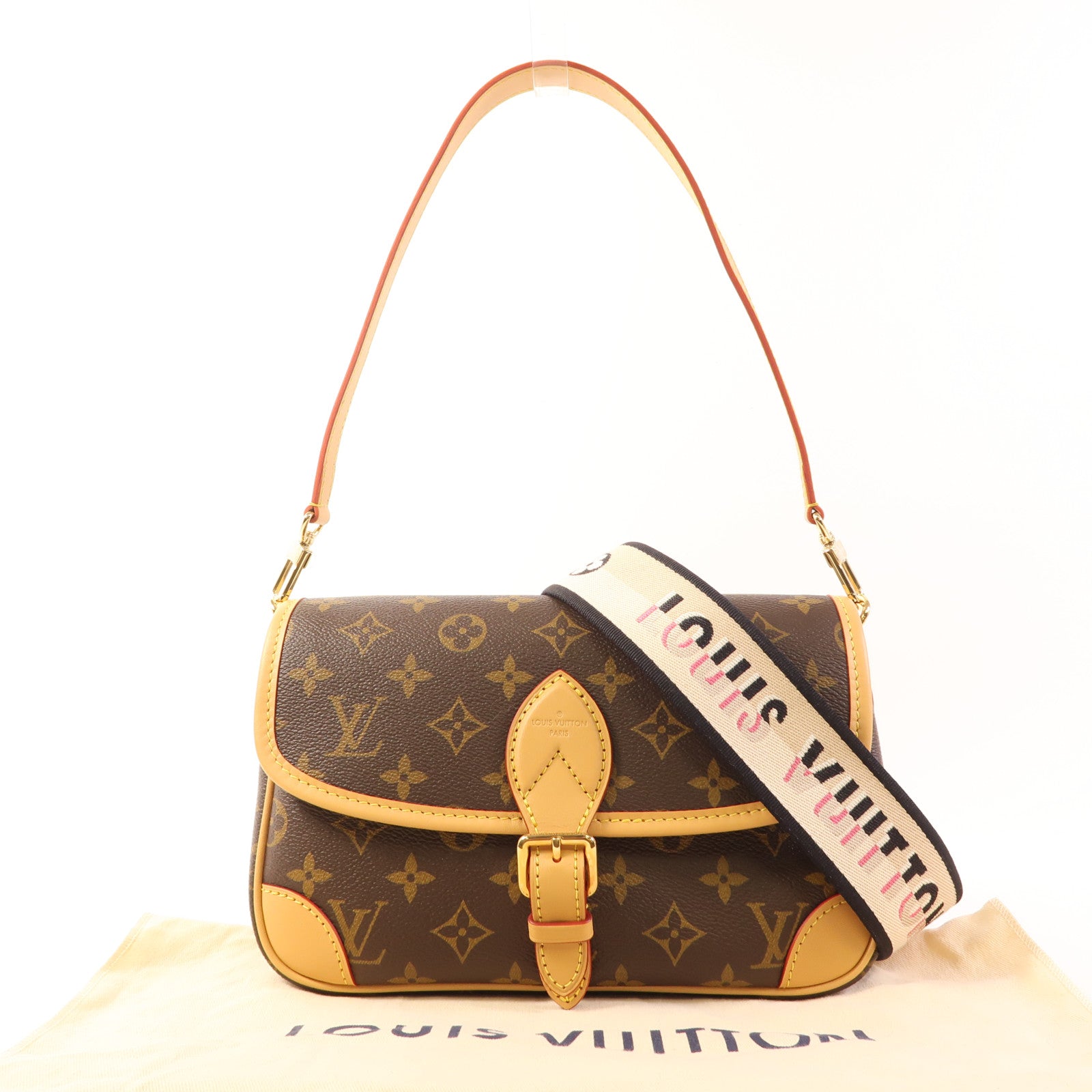 LOUIS VUITTON Monogram Diane金扣手挽肩背兩用袋