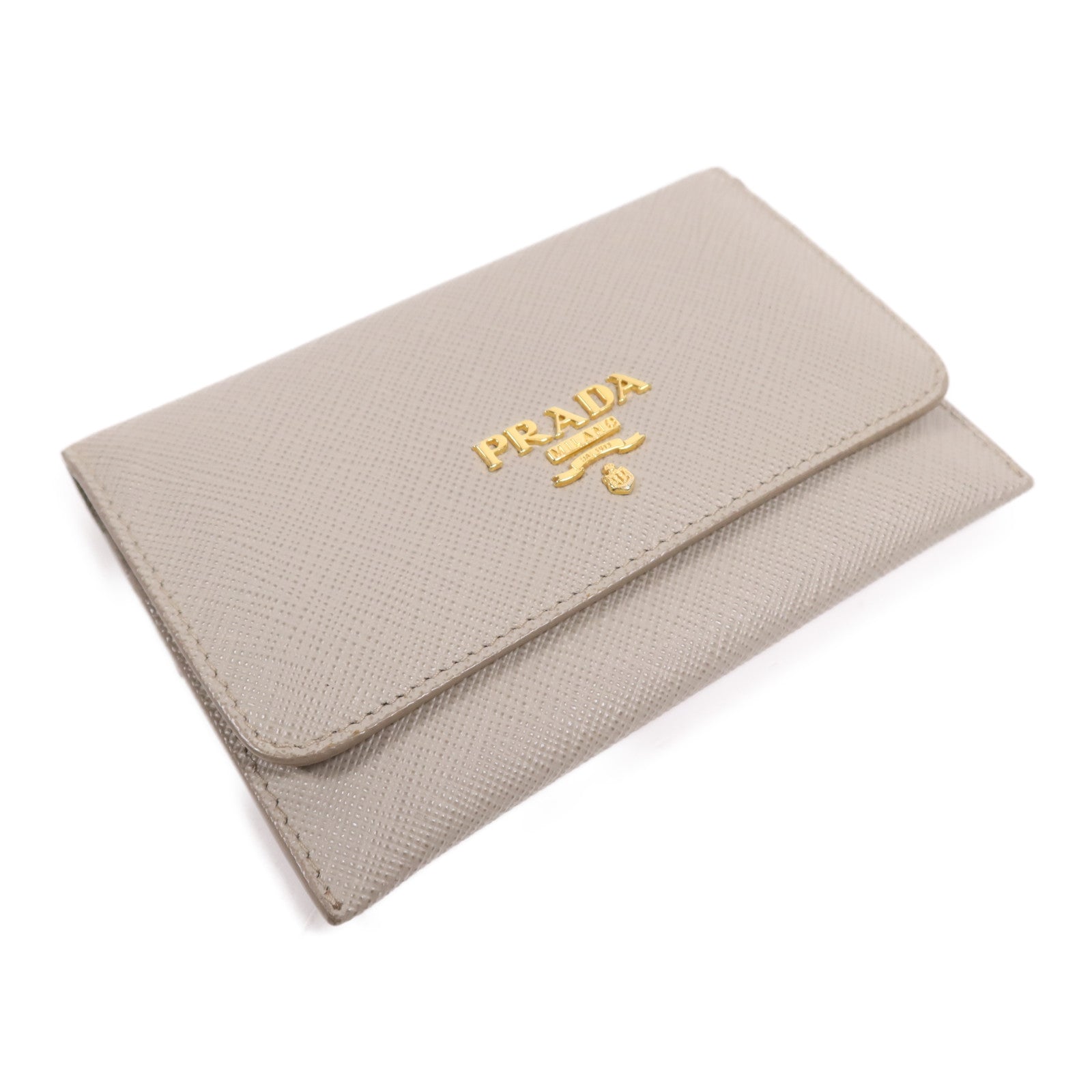PRADA Saffiano皮革Card Case金扣卡片套