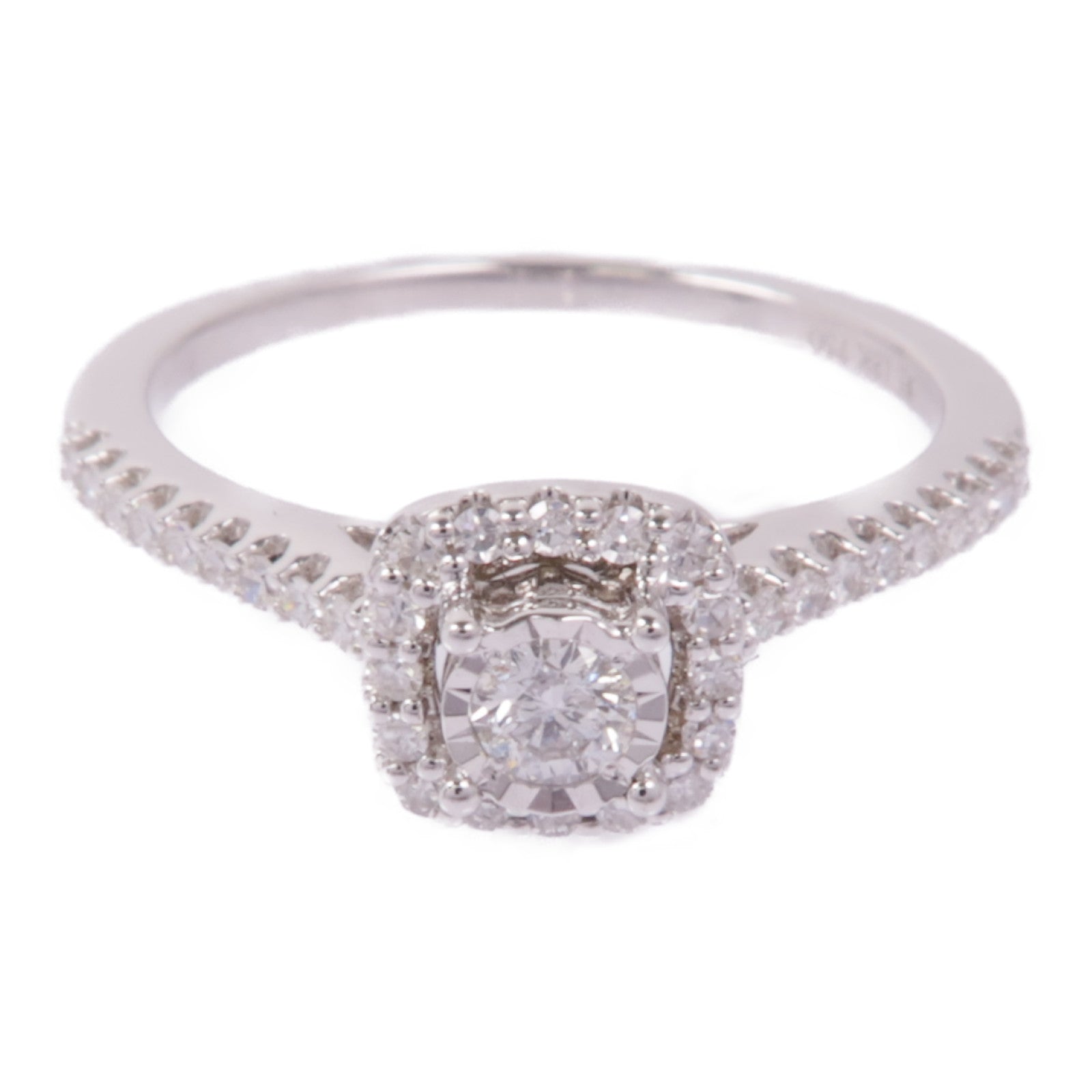 JEWELRY Diamond Ring 18K White Gold US#6.25