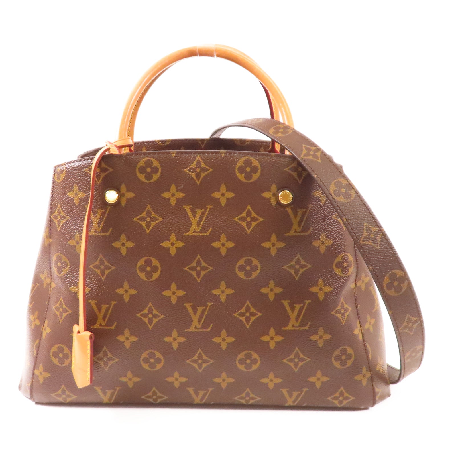 LOUIS VUITTON Monogram Montaigne MM金扣手挽肩背兩用袋