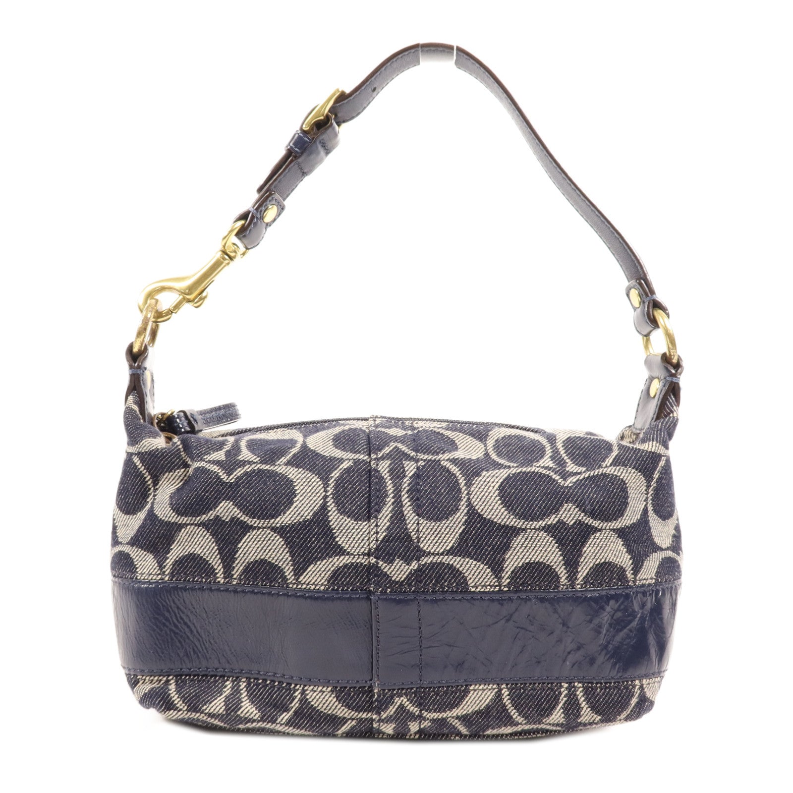 COACH 牛仔布Hand Bag金扣手挽袋