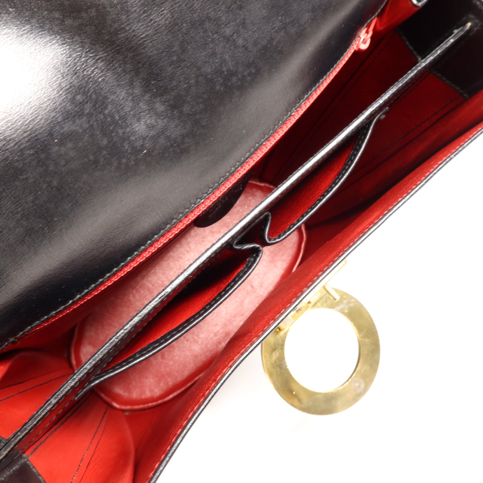 CELINE 牛皮皮革Vintage Shoulder Bag金扣肩背袋