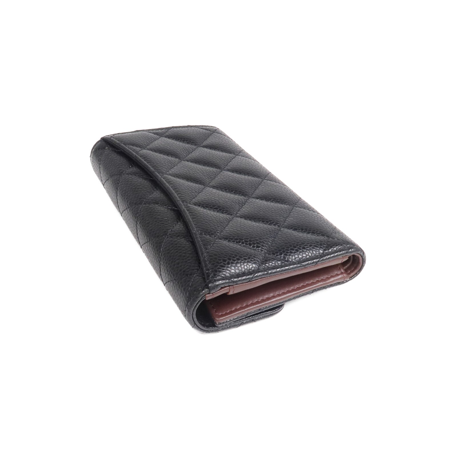 CHANEL 牛皮皮革Long Wallet金扣長錢包