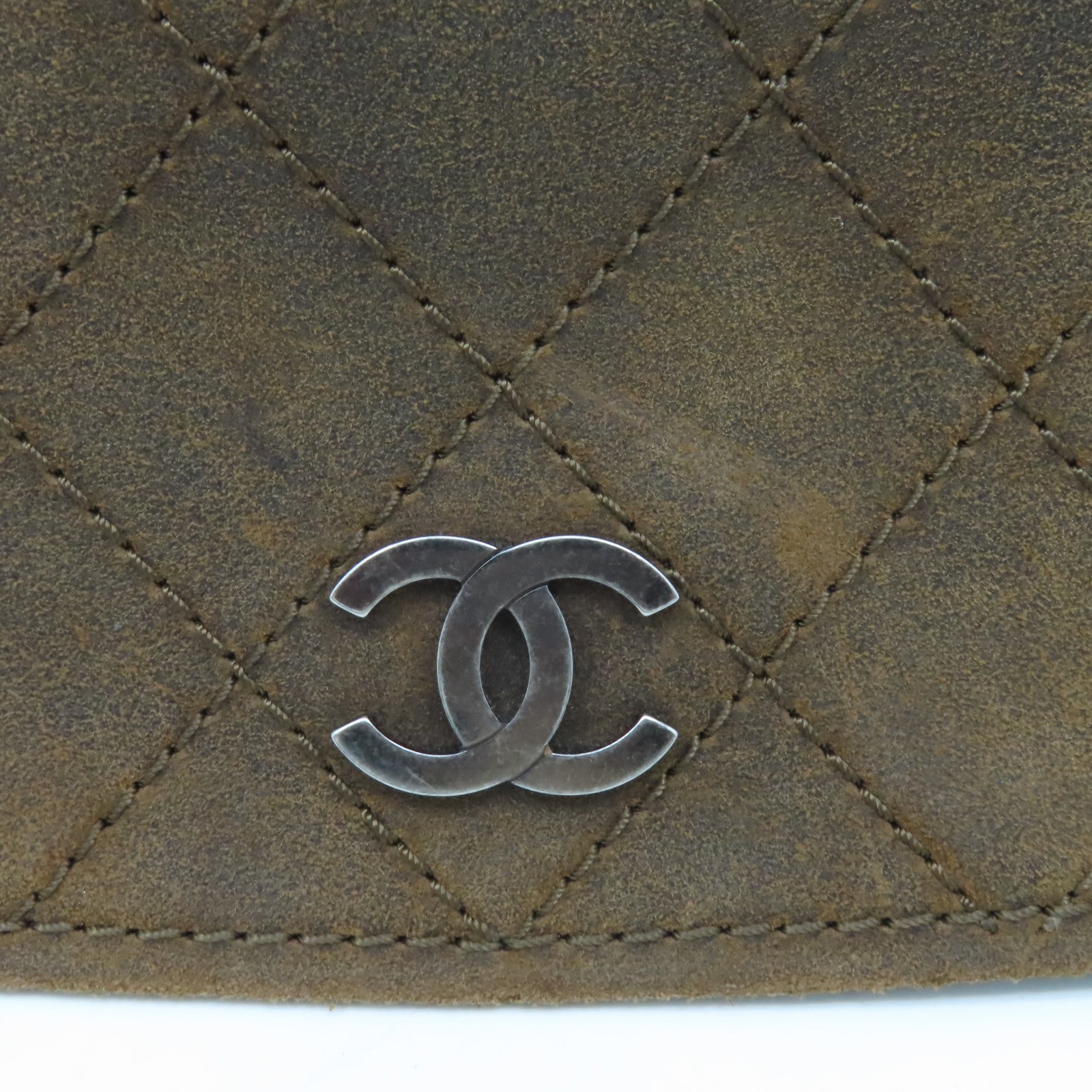 CHANEL 【清倉大減價】菱格牛皮皮革Shoulder Bag銀扣鏈帶肩背袋啡色