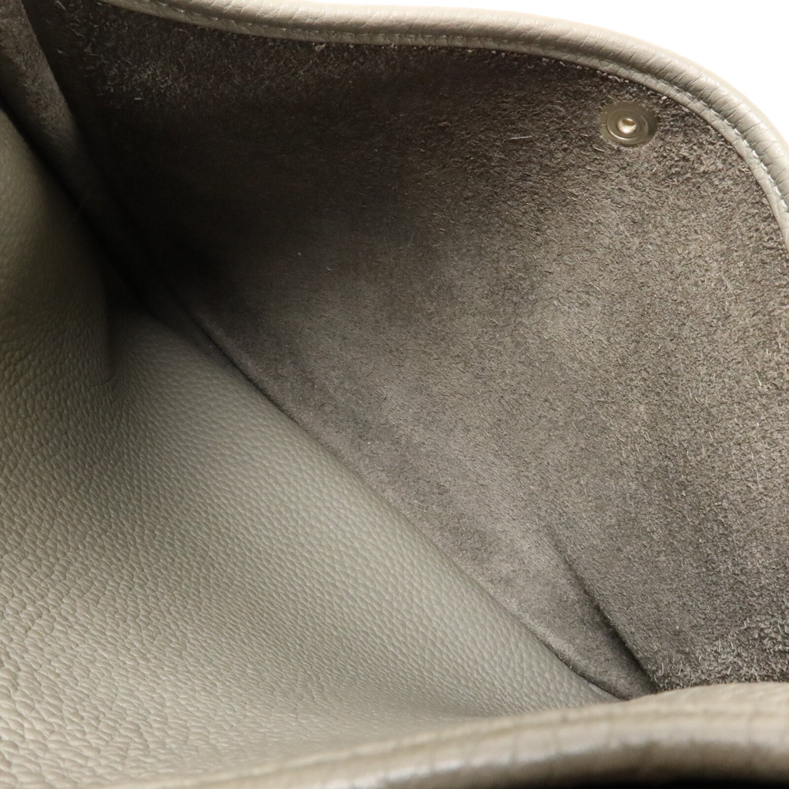 HERMES Clemence皮革Evelyne PM 肩背袋Gris Meyer