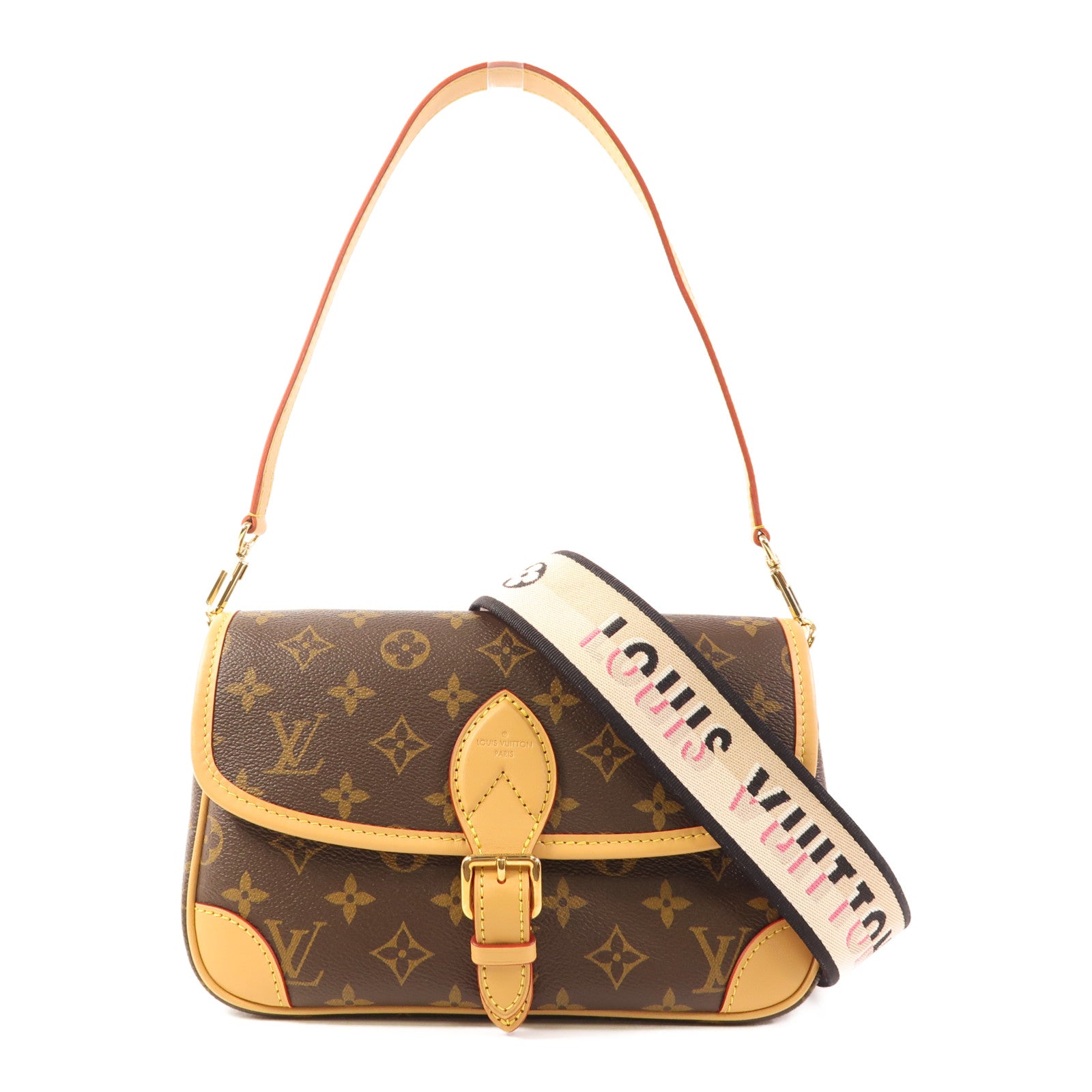 LOUIS VUITTON Monogram Diane金扣手挽肩背兩用袋