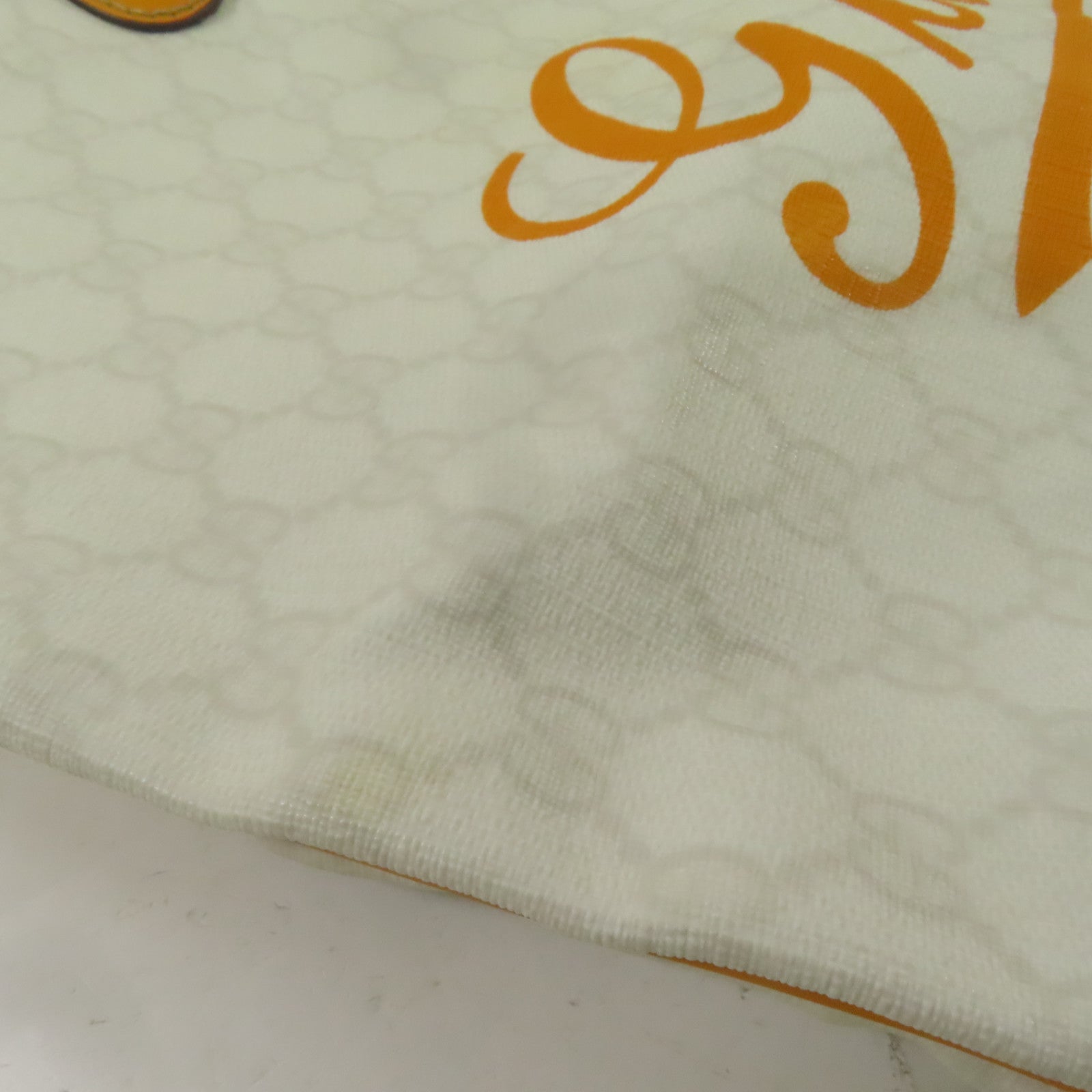 GUCCI 塗層帆布/皮革Tote Bag金扣手挽袋白色/橙色