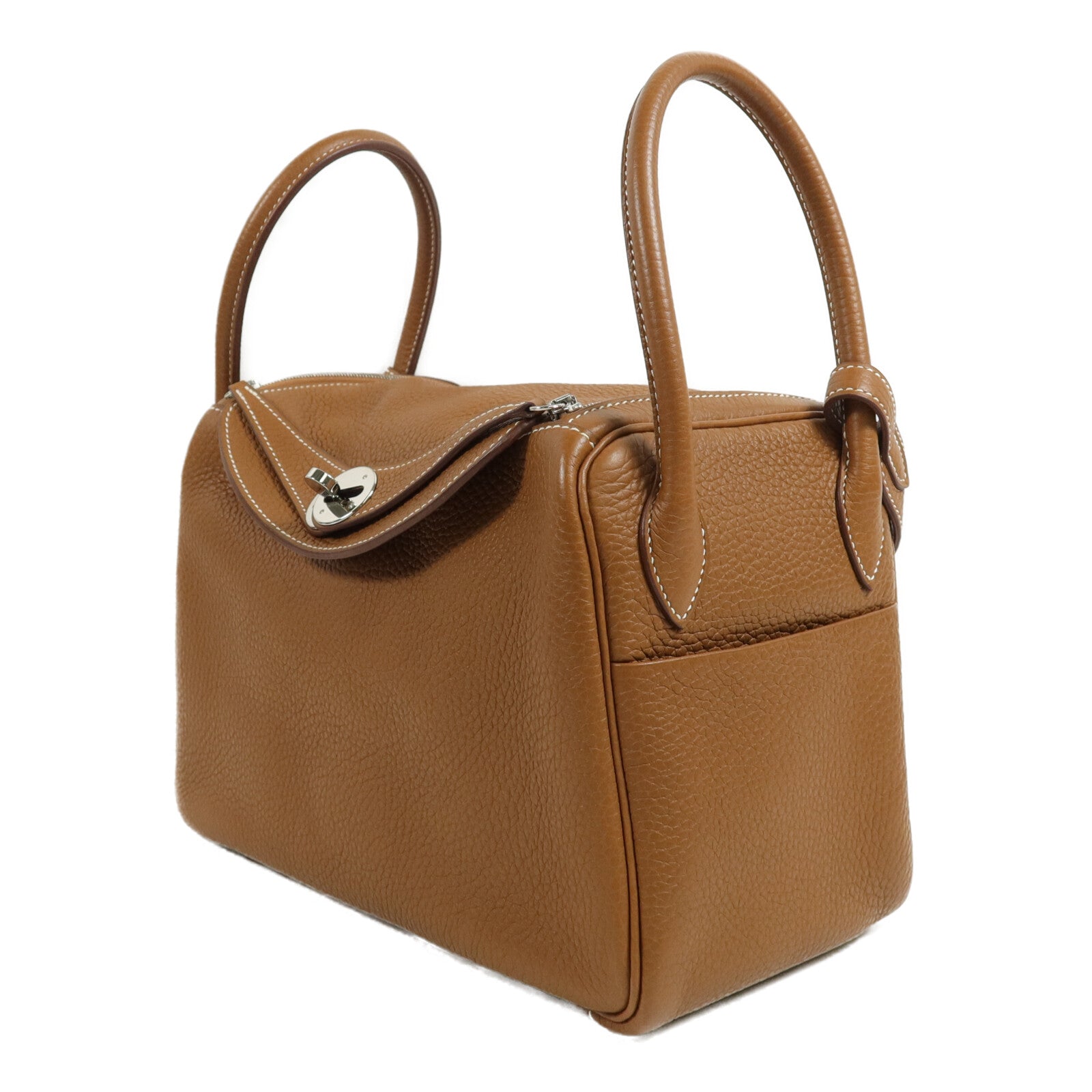 HERMES Clemence皮革Lindy 26肩背袋Gold
