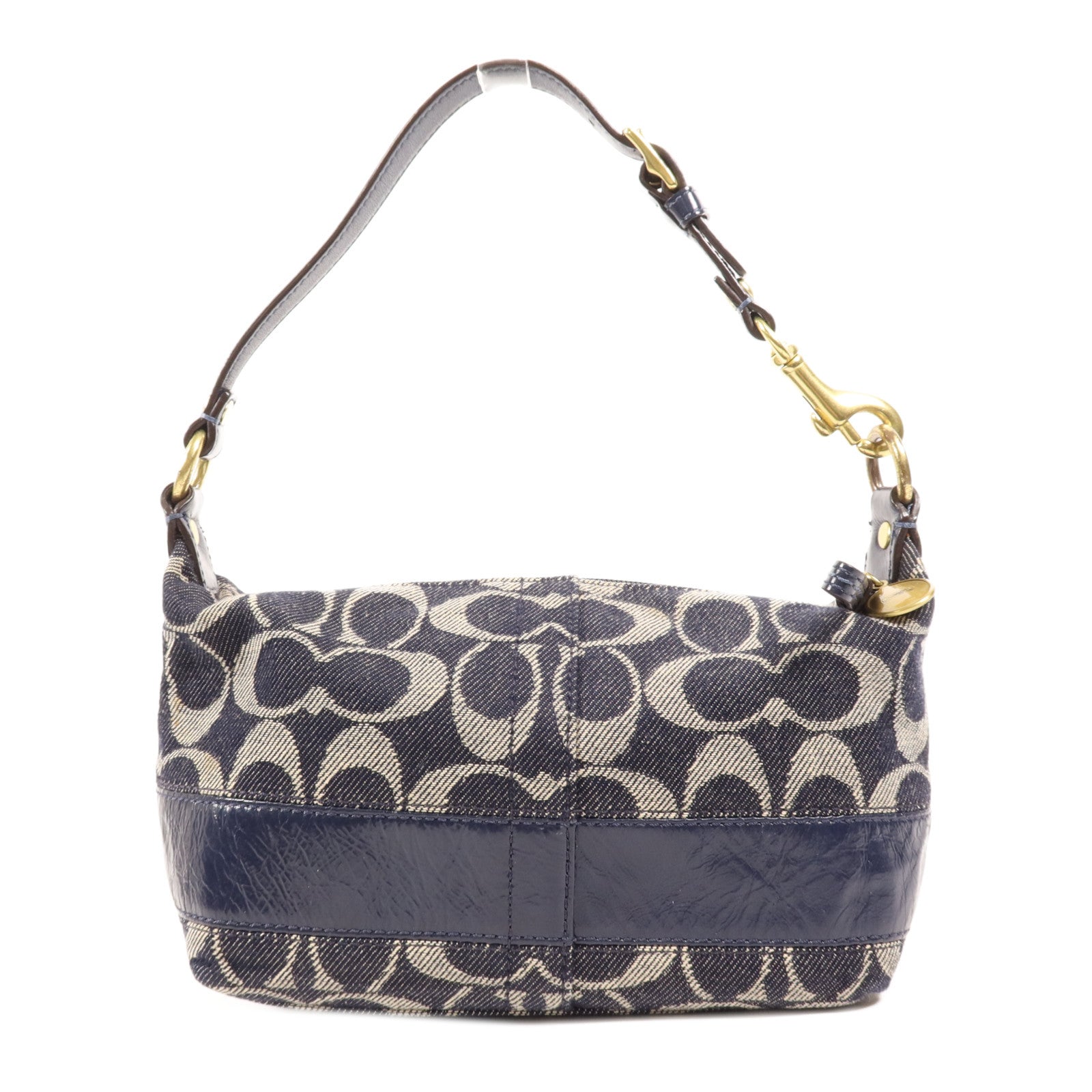 COACH 牛仔布Hand Bag金扣手挽袋