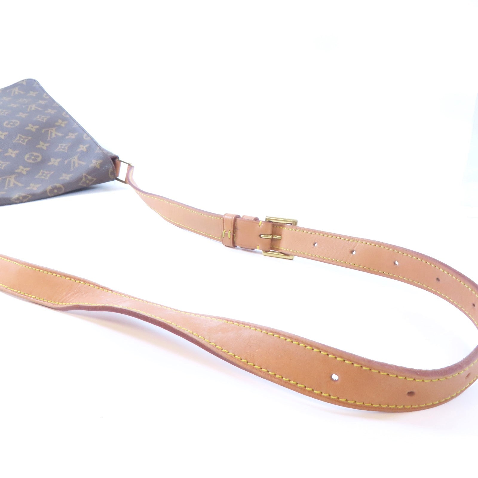 LOUIS VUITTON Monogram Musette金扣肩背袋啡色