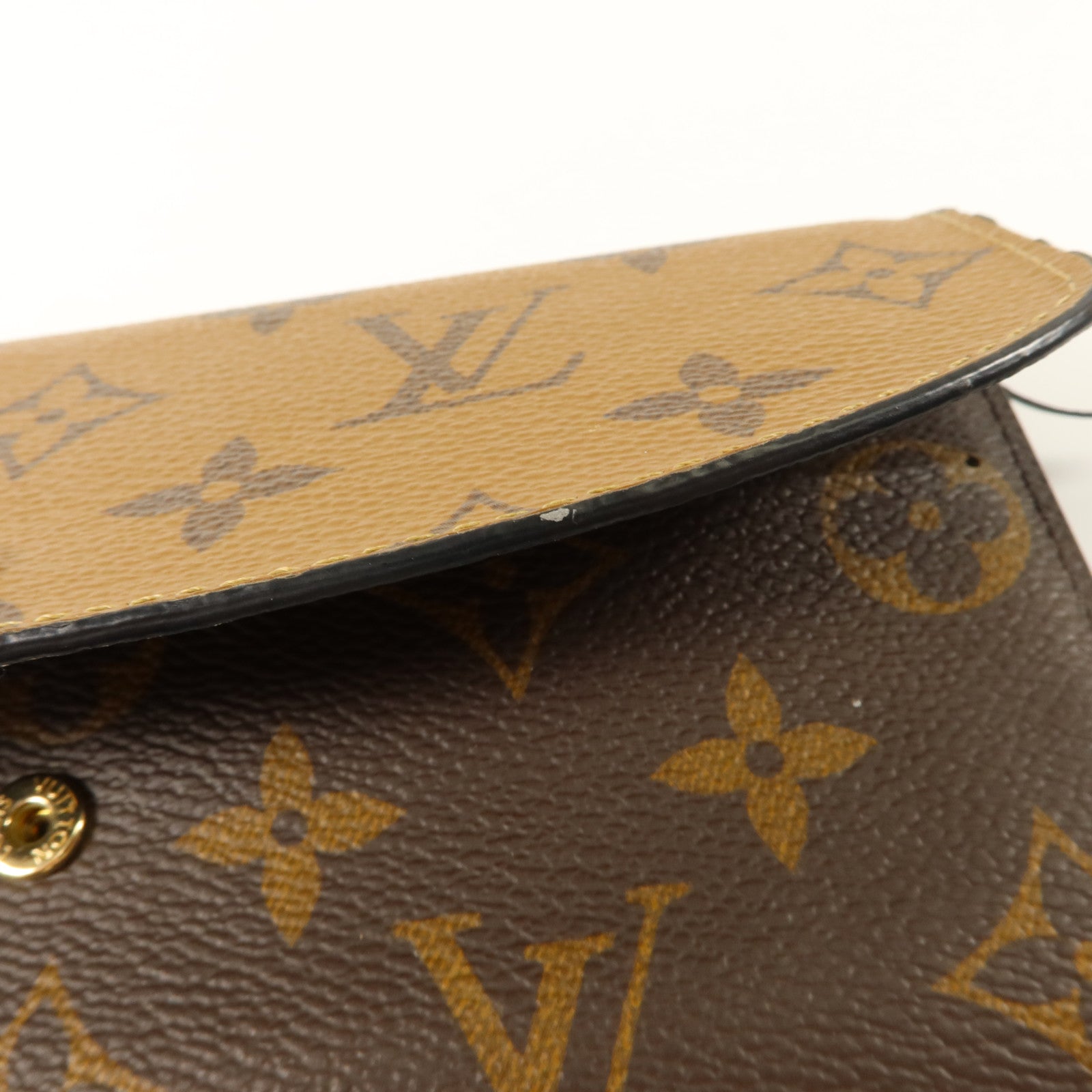 LOUIS VUITTON Monogram Reverse Emilie Wallet金扣長錢包