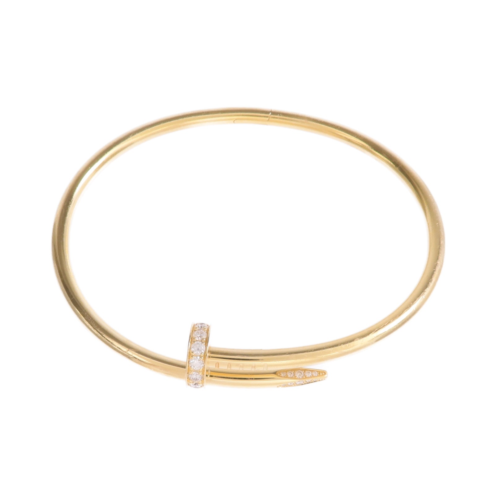 CARTIER 【激減優惠】18K黃金Juste un Clou鑽石手鐲Cartier#19