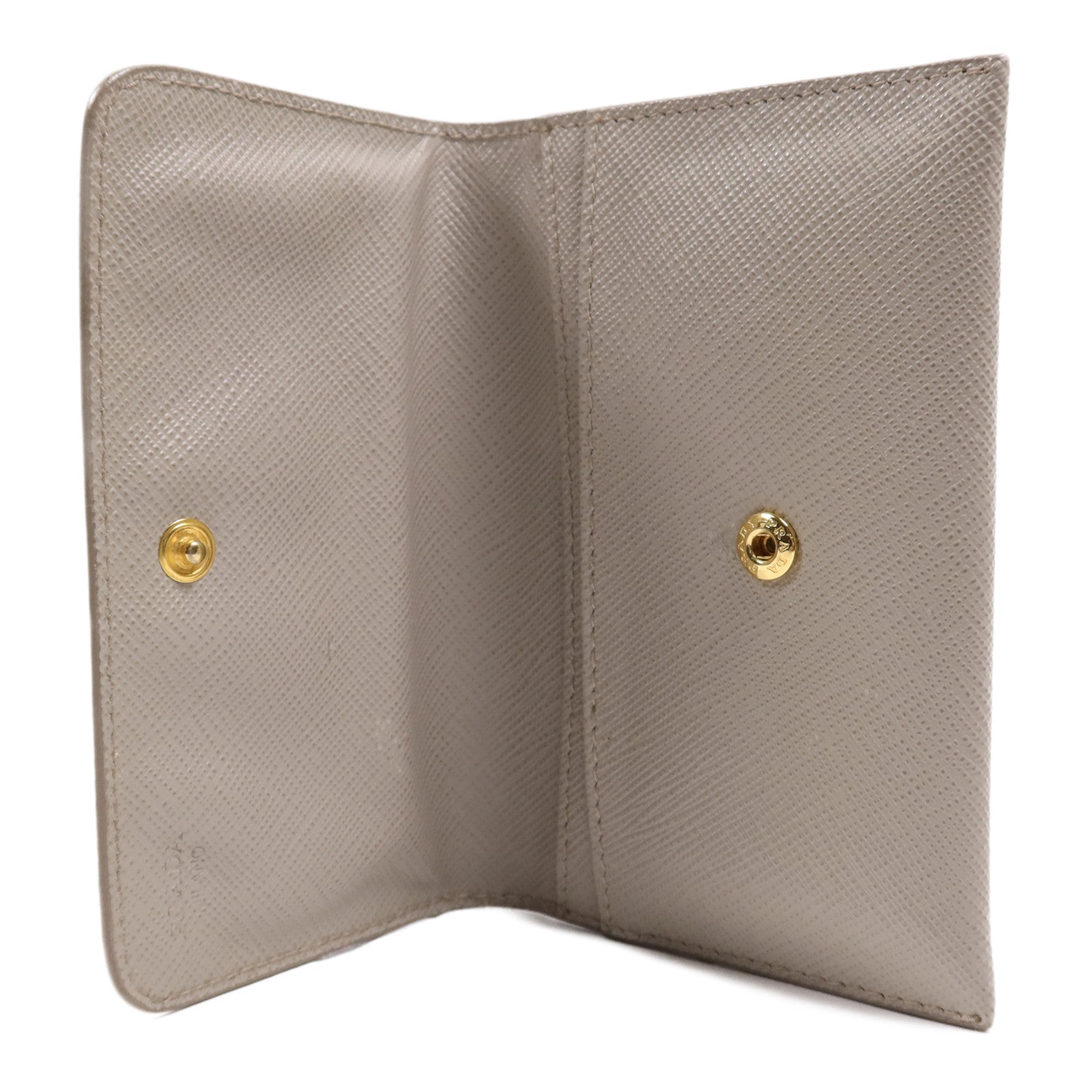 PRADA Saffiano皮革Card Case金扣卡片套