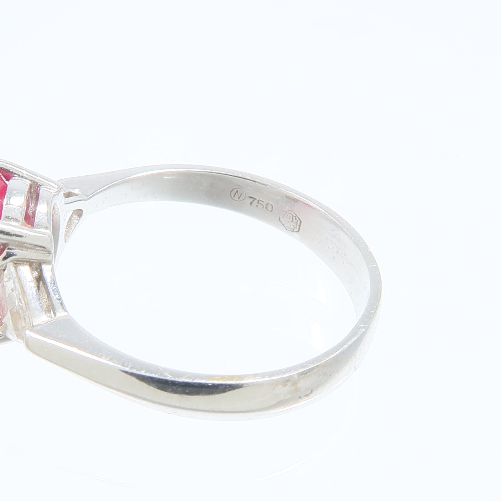 JEWELRY 18K白金Ruby Diamond Ring紅寶石/鑽石戒指