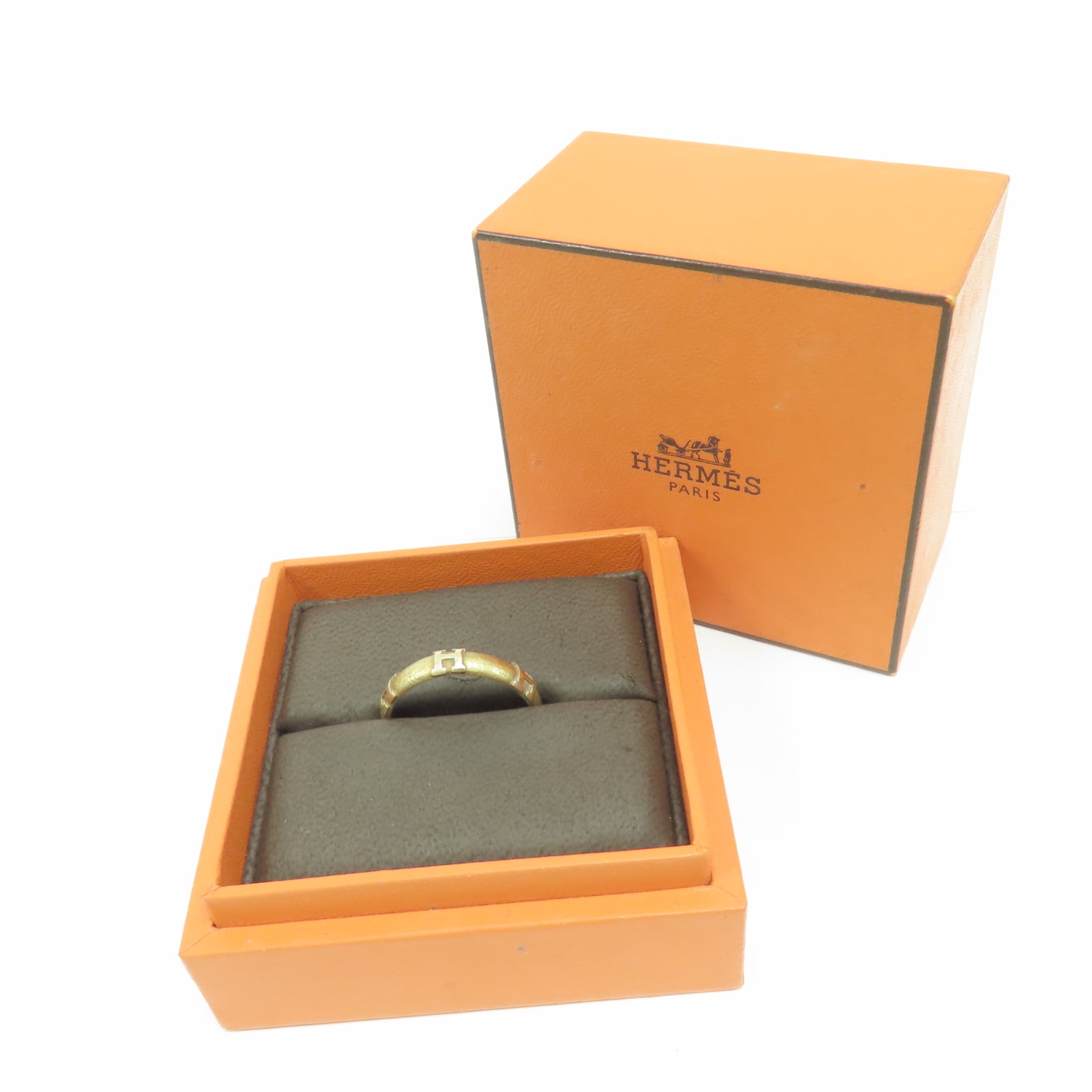 HERMES 18K黃金Ring戒指US#8.25