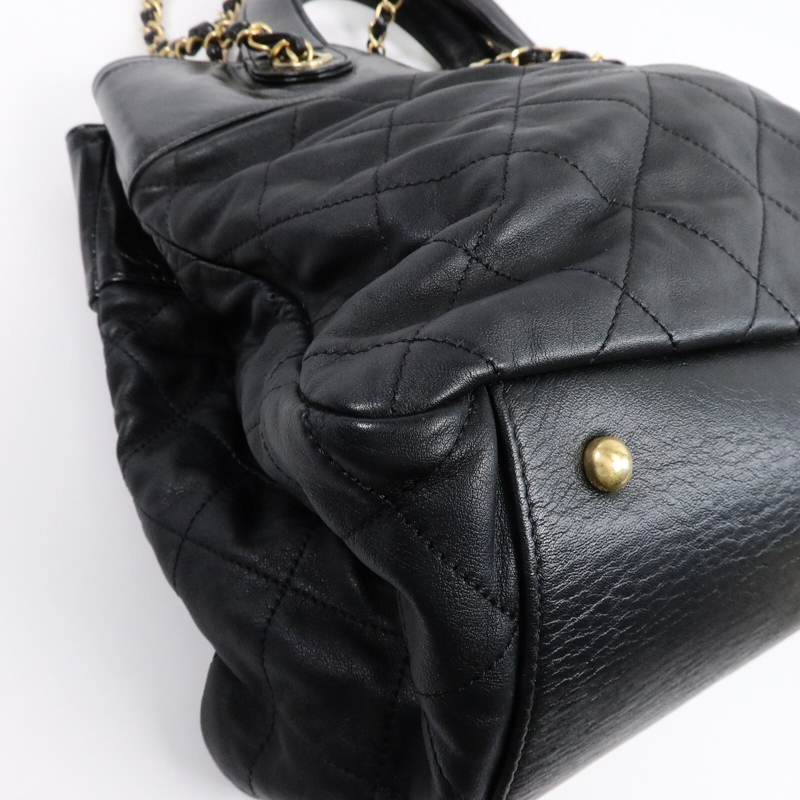 CHANEL 牛皮皮革2 Way Shoulder Bag鏈帶手挽肩背兩用袋