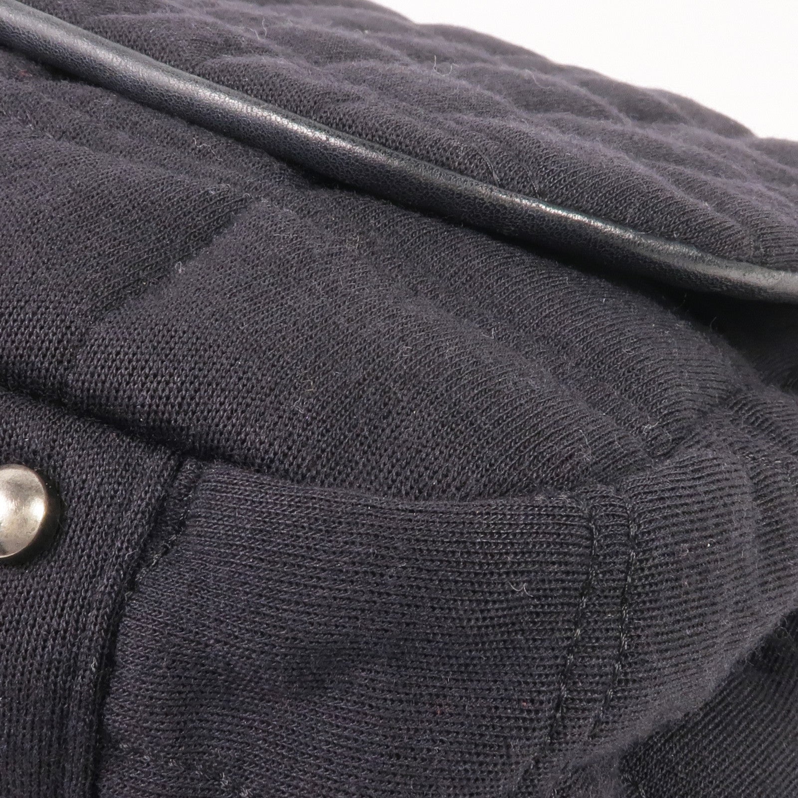 CHANEL 布料/皮革Chain Shoulder銀扣鏈帶肩背袋