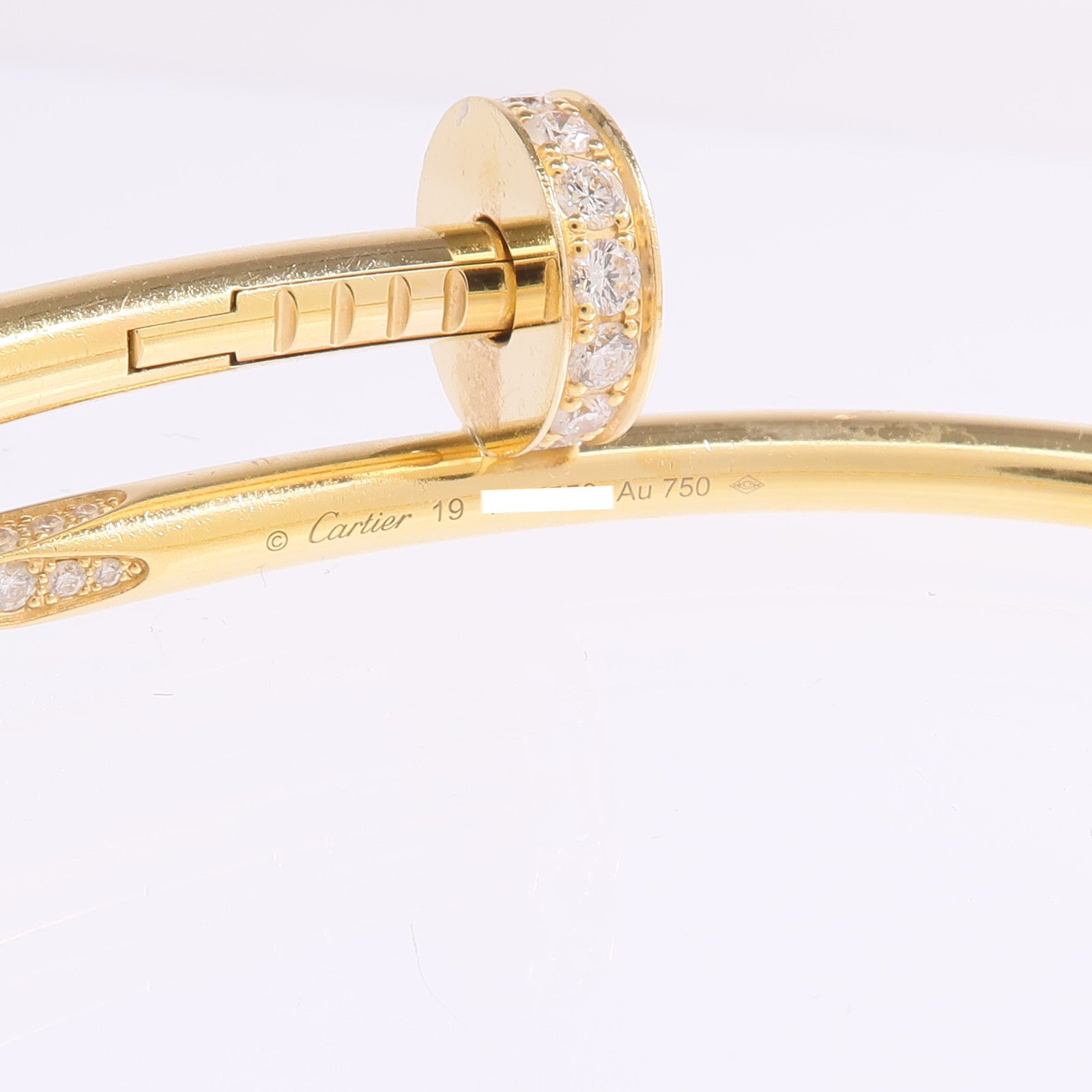 CARTIER 【激減優惠】18K黃金Juste un Clou鑽石手鐲Cartier#19