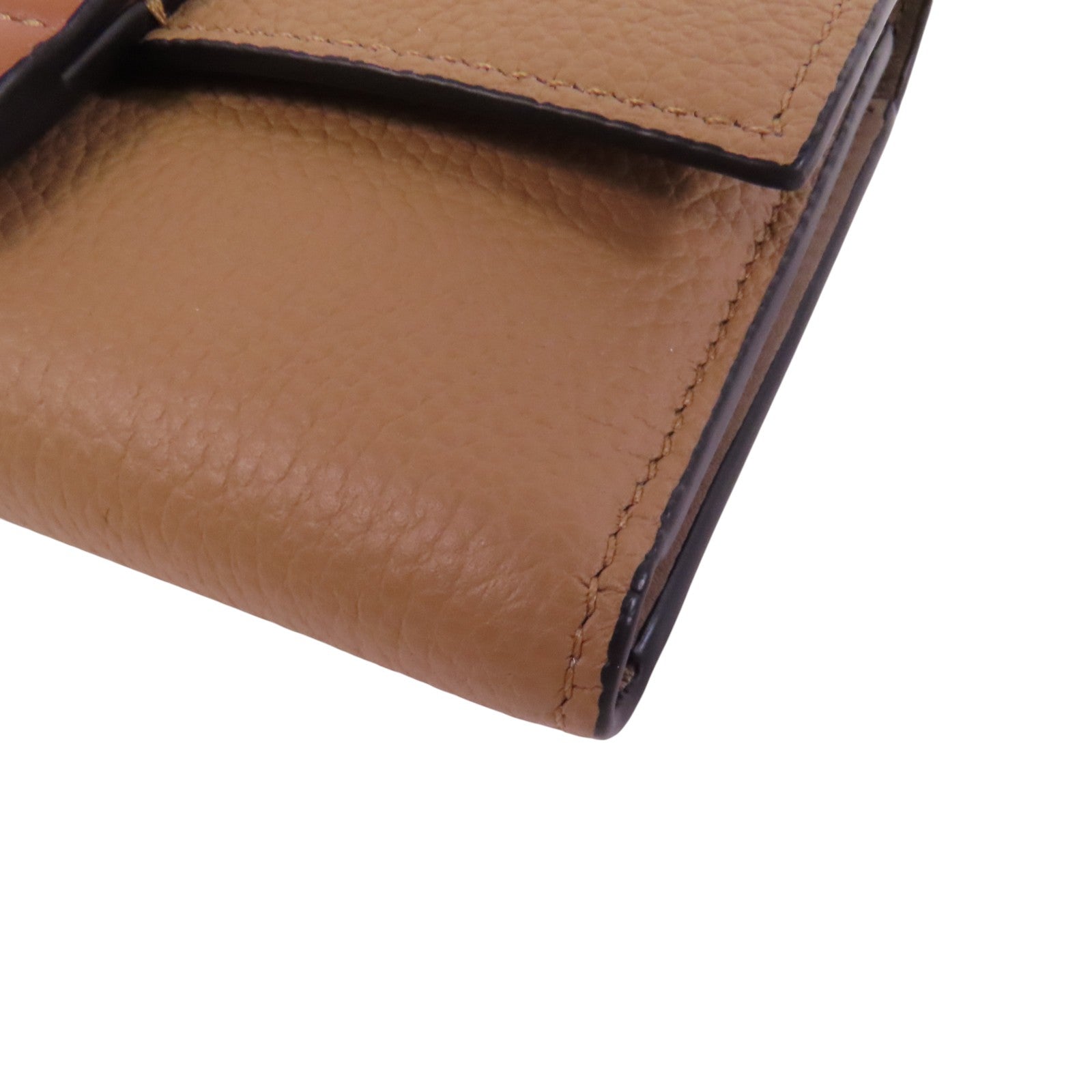 LOEWE 牛皮皮革Small Wallet銀扣短錢包