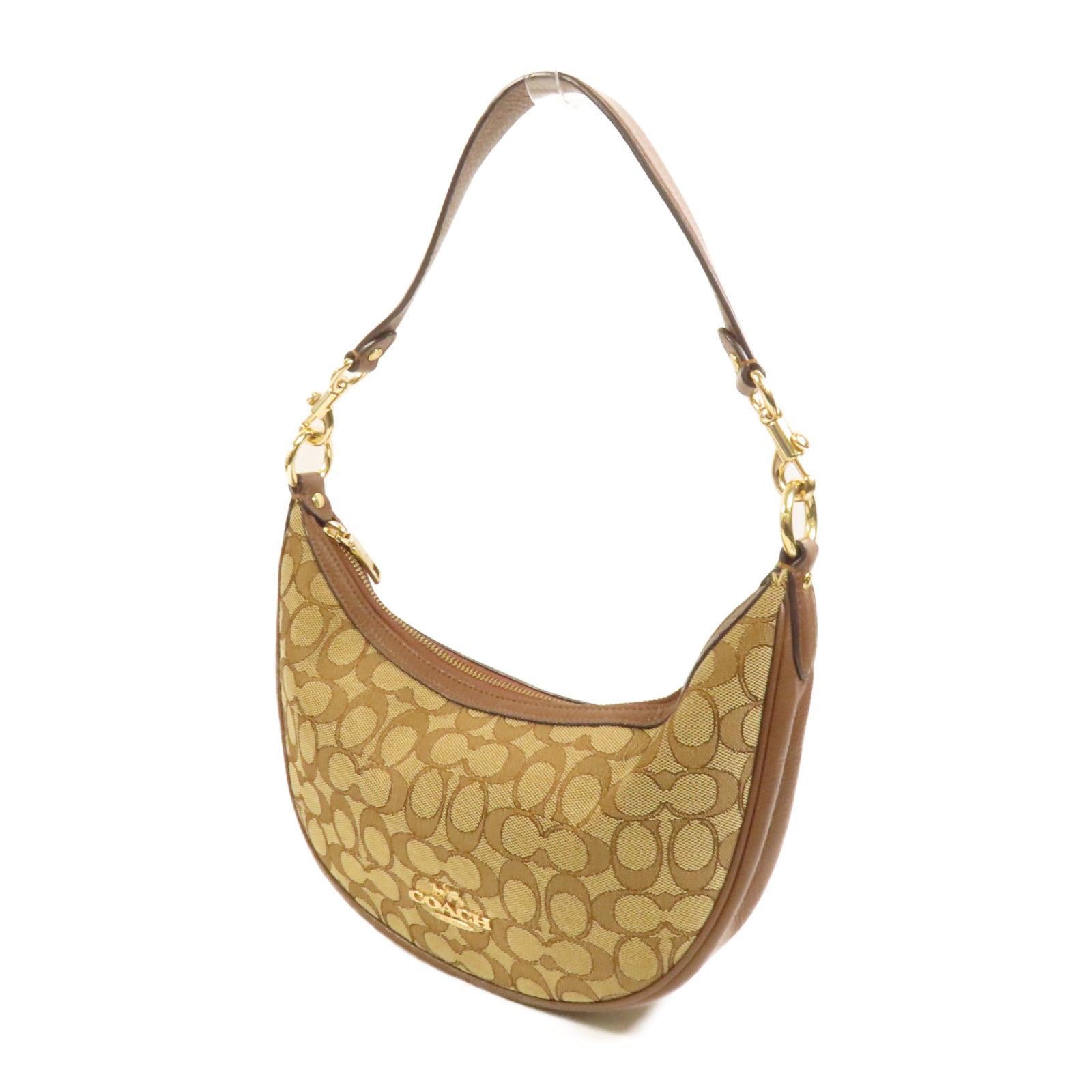 COACH 帆布2 Way Shoulder Bag金扣手挽肩背兩用袋