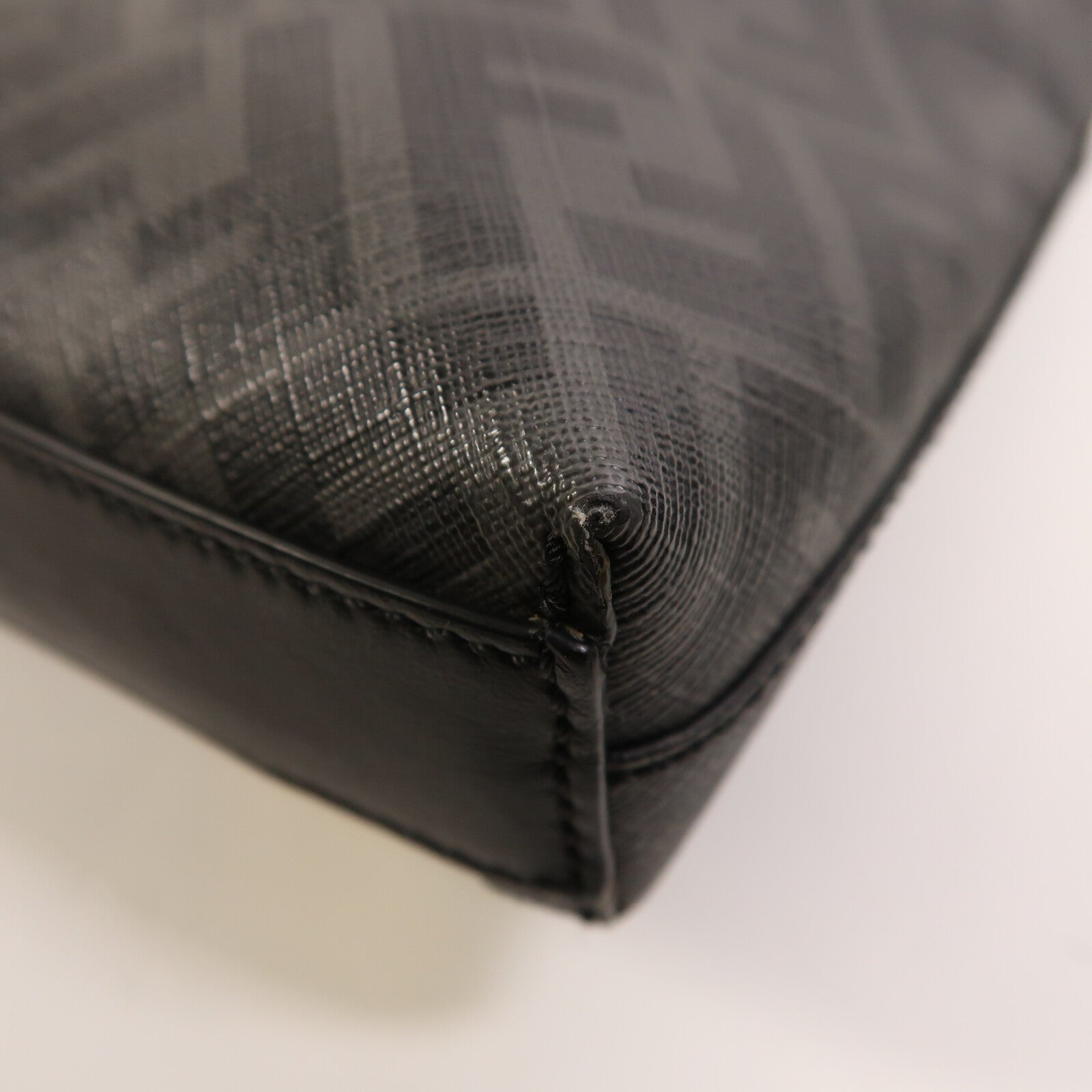 FENDI 塗層帆布Diagonal Messenger銀扣肩背袋