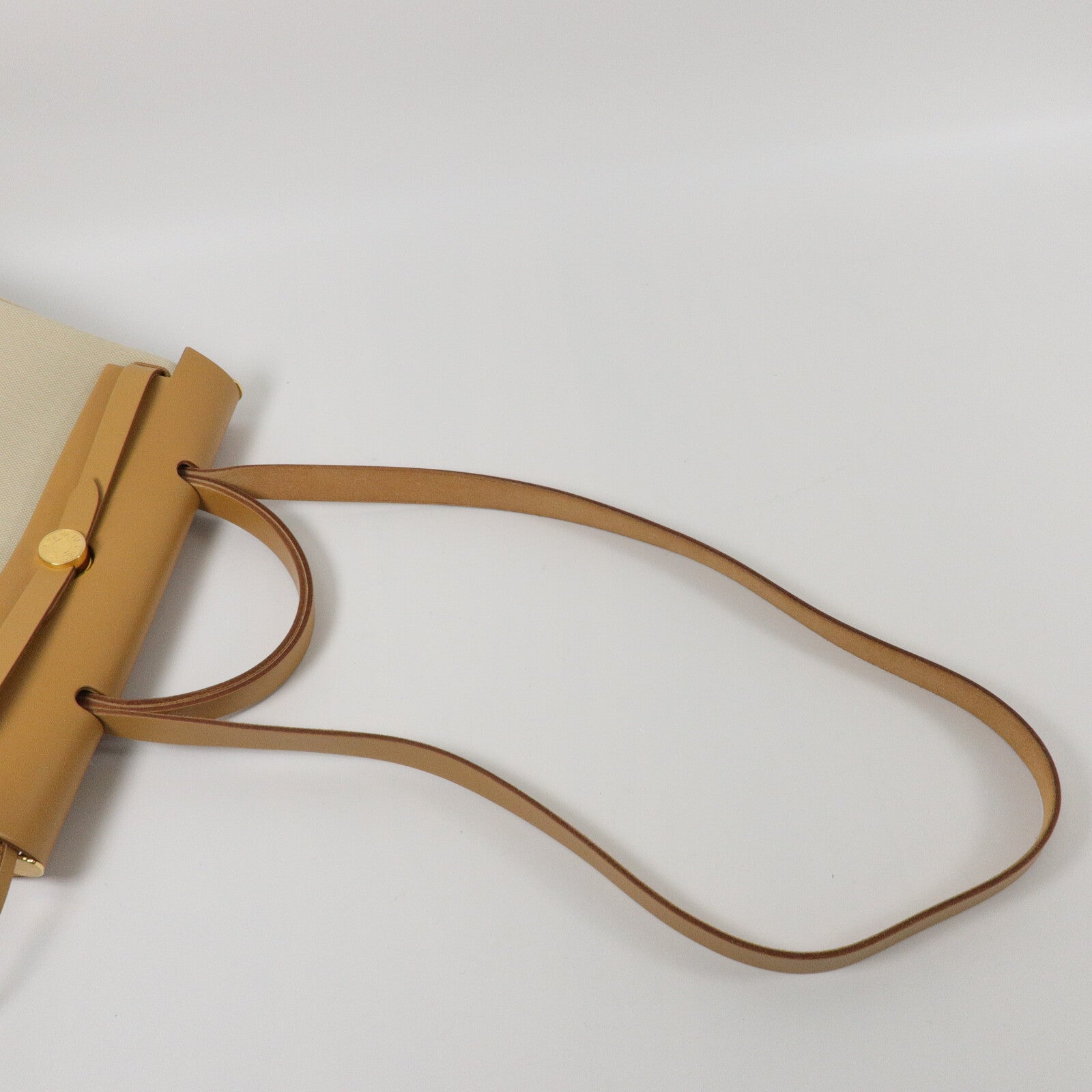 HERMES 帆布Herbag PM手挽肩背兩用袋Fauve