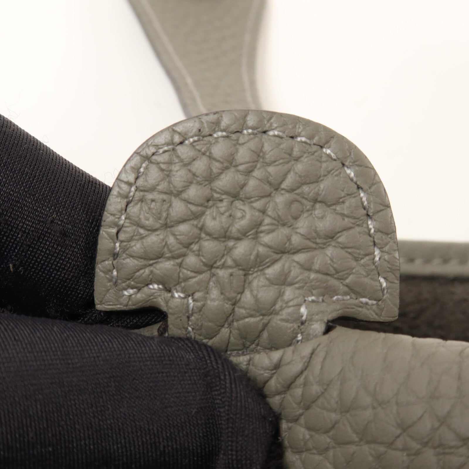HERMES Clemence皮革Evelyne PM 肩背袋Gris Meyer