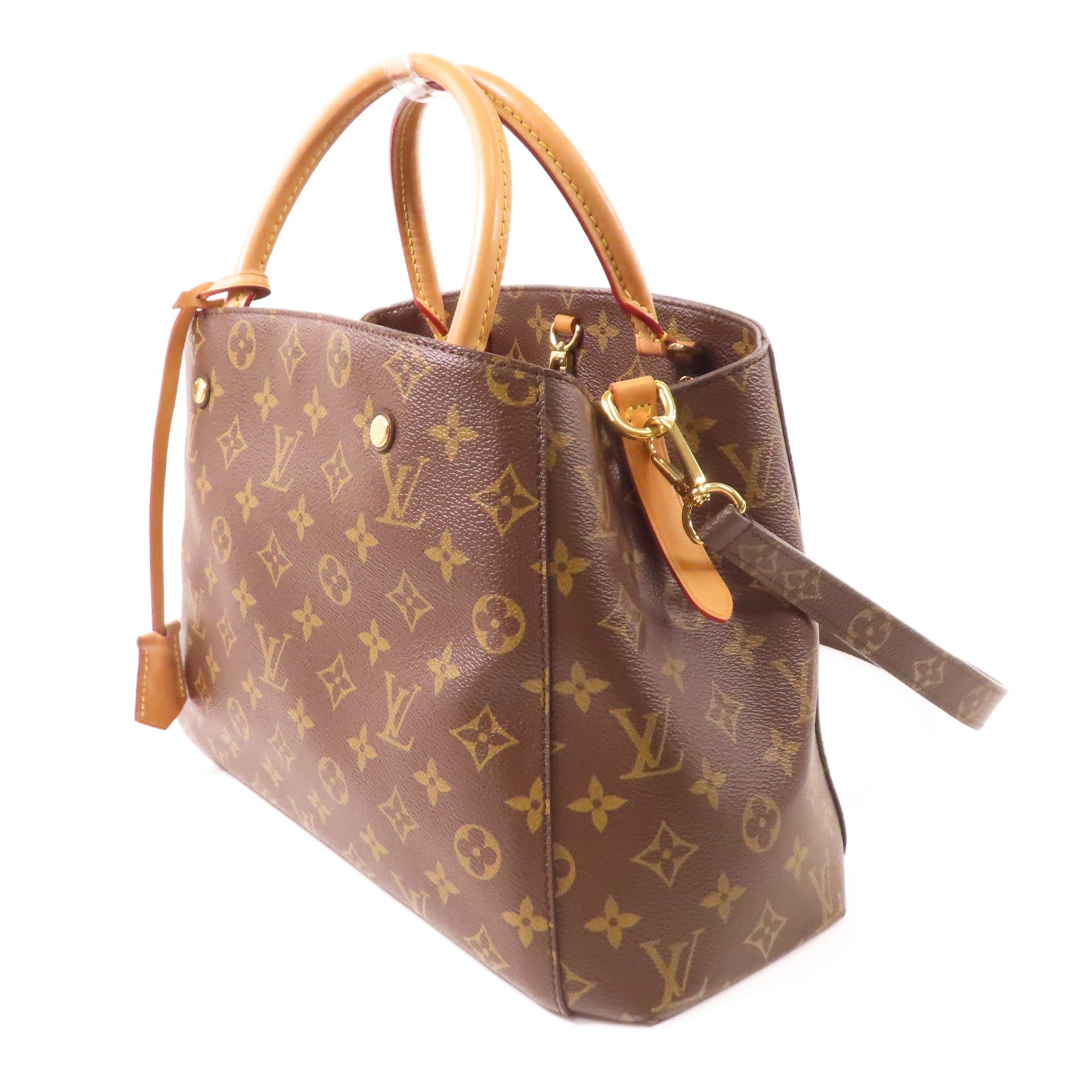 LOUIS VUITTON Monogram Montaigne MM金扣手挽肩背兩用袋