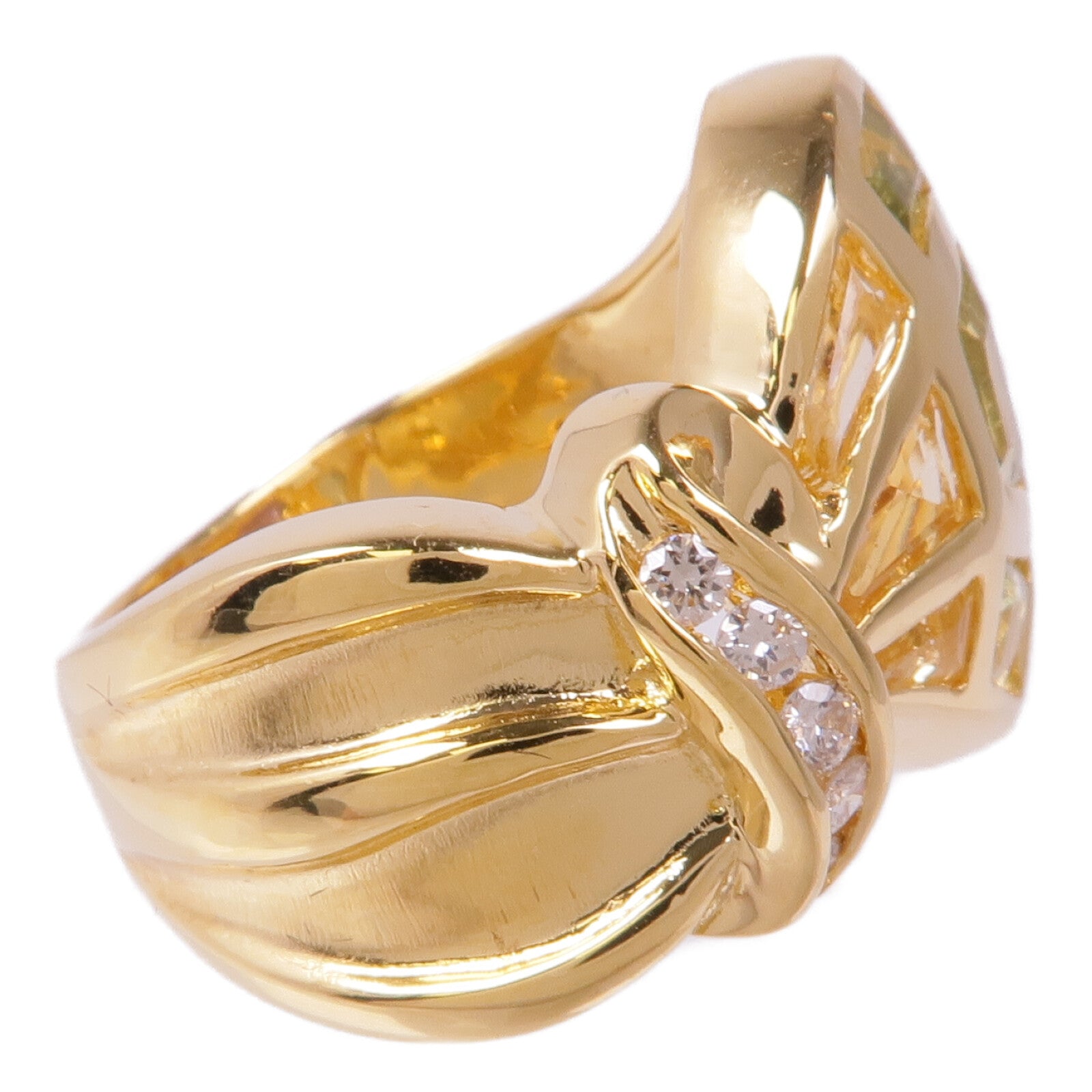 JEWELRY 【激減優惠】18K黃金Diamond/Multi Stone Ring鑽石/多顆寶石戒指US#5.75
