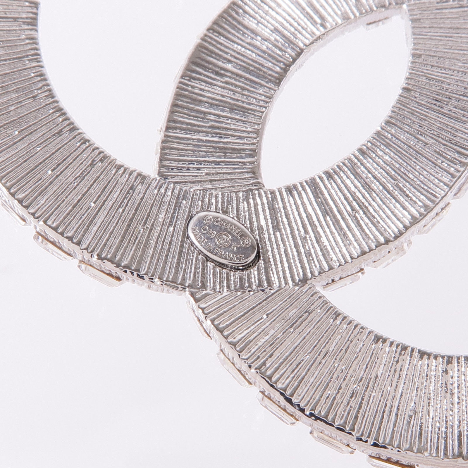 CHANEL CC Brooch Accessories Metal Silver C19/K