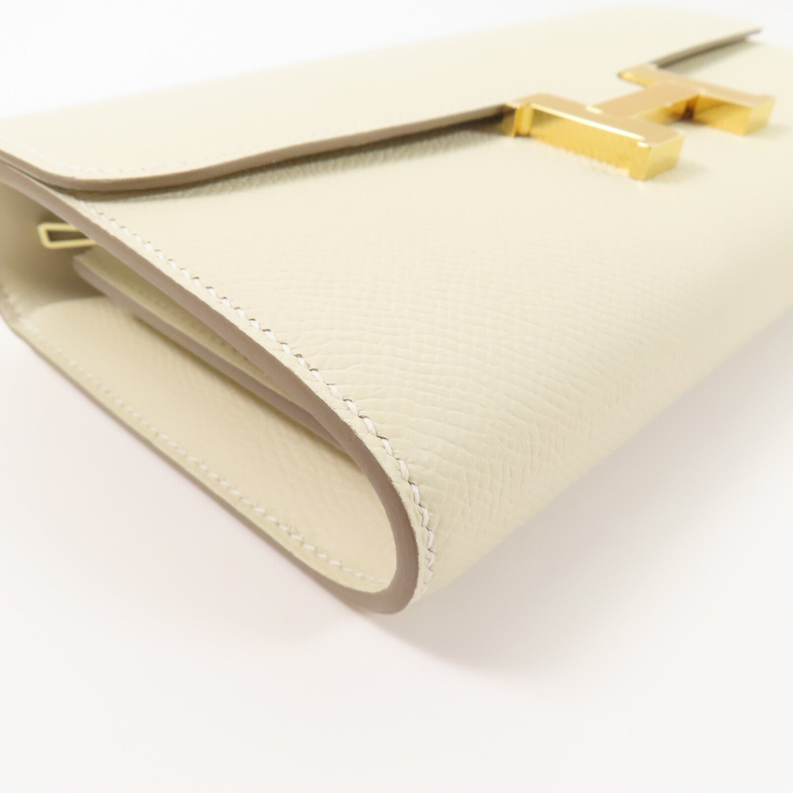 HERMES 皮革Constance To Go肩背袋Craie