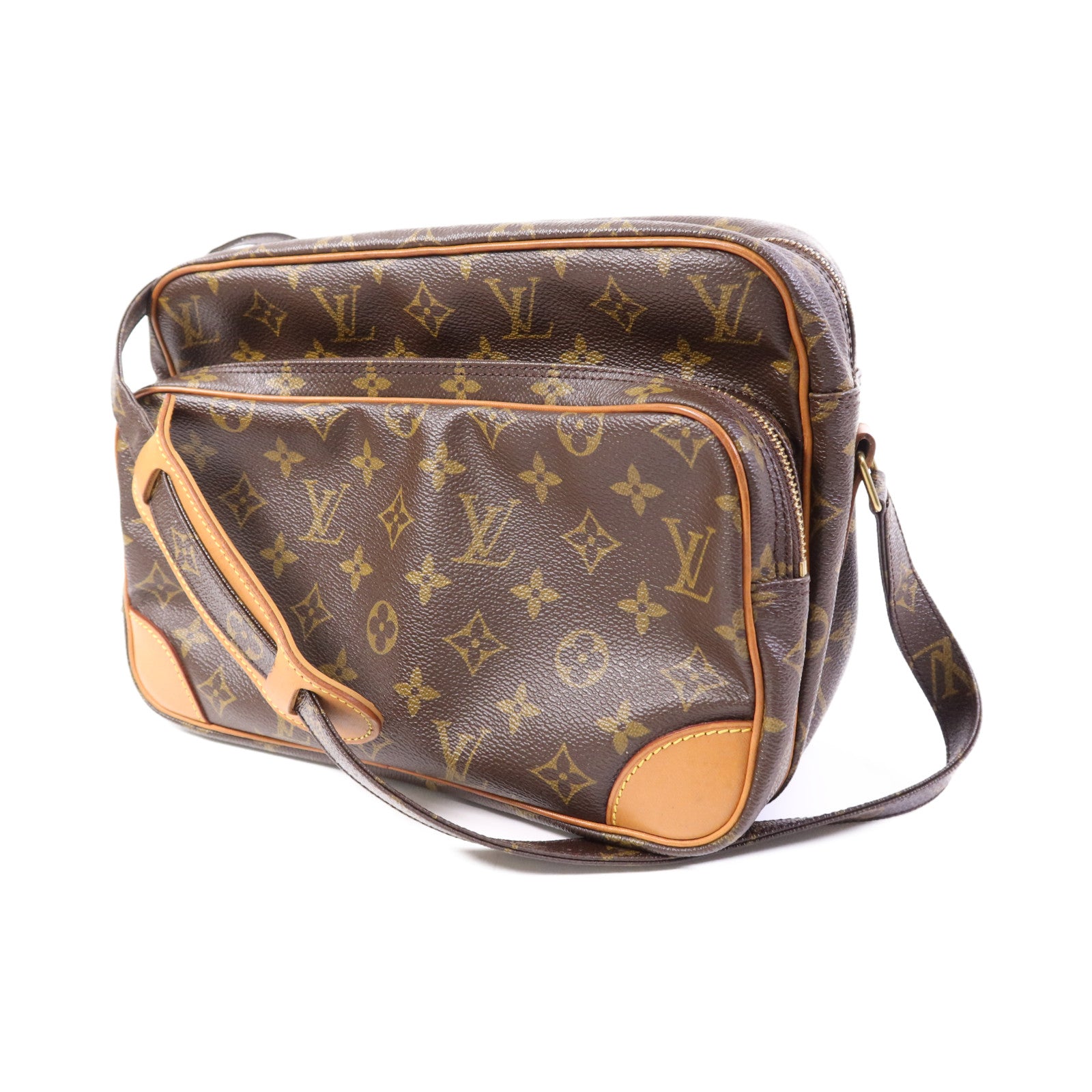 LOUIS VUITTON Monogram Nile金扣肩背袋