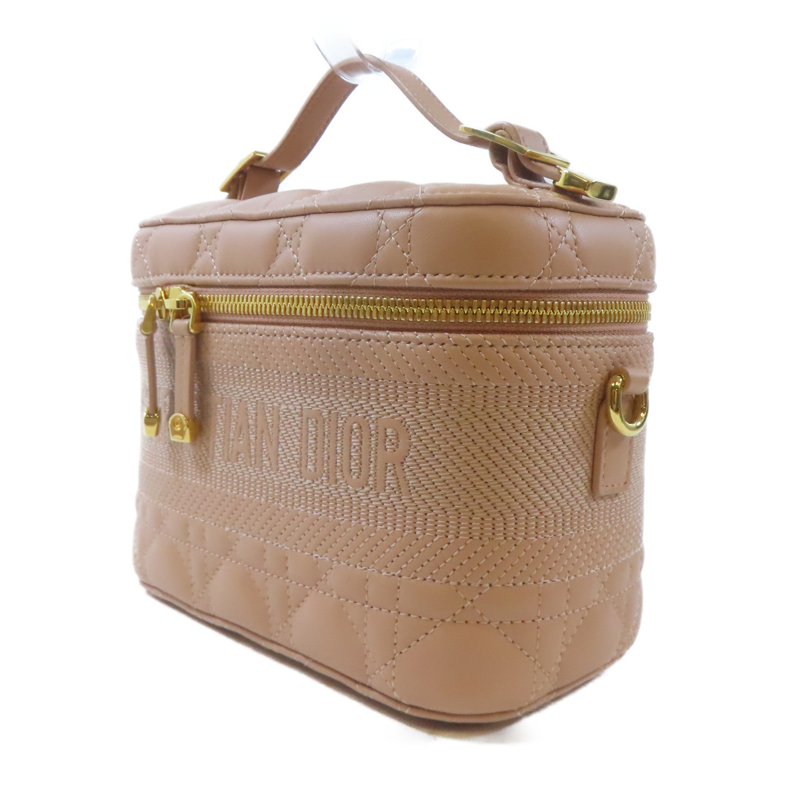 Dior (PRICE DOWN) CD GHW Vanity Bag 2 Way Shoulder 23-BO-0231 Lambskin Leather Pink