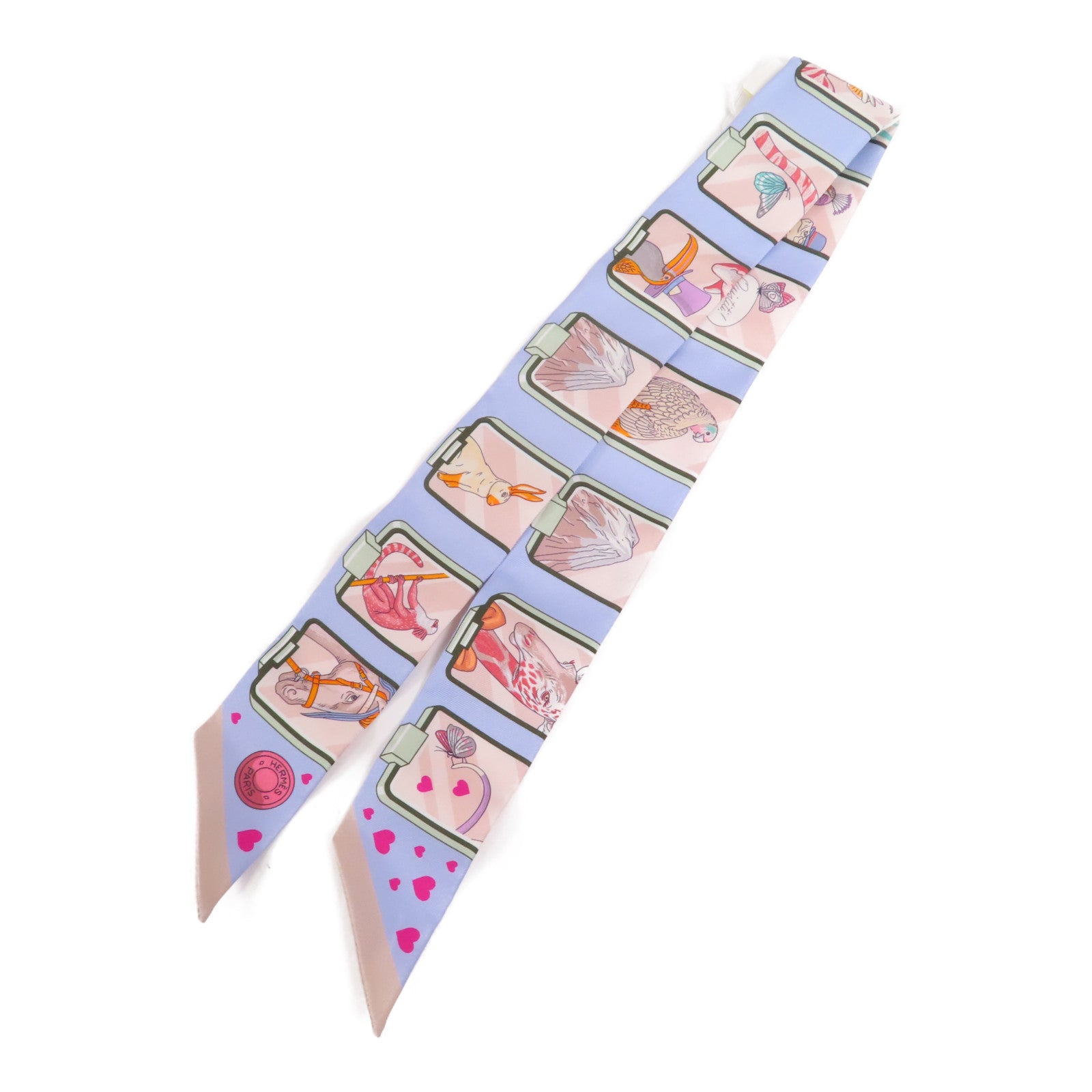 HERMES 絲質Twilly絲巾