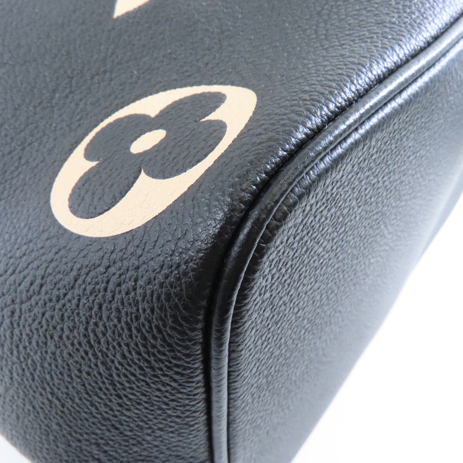 LOUIS VUITTON Monogram Empreinte Neo Noe MM金扣手挽肩背兩用袋黑色/米色