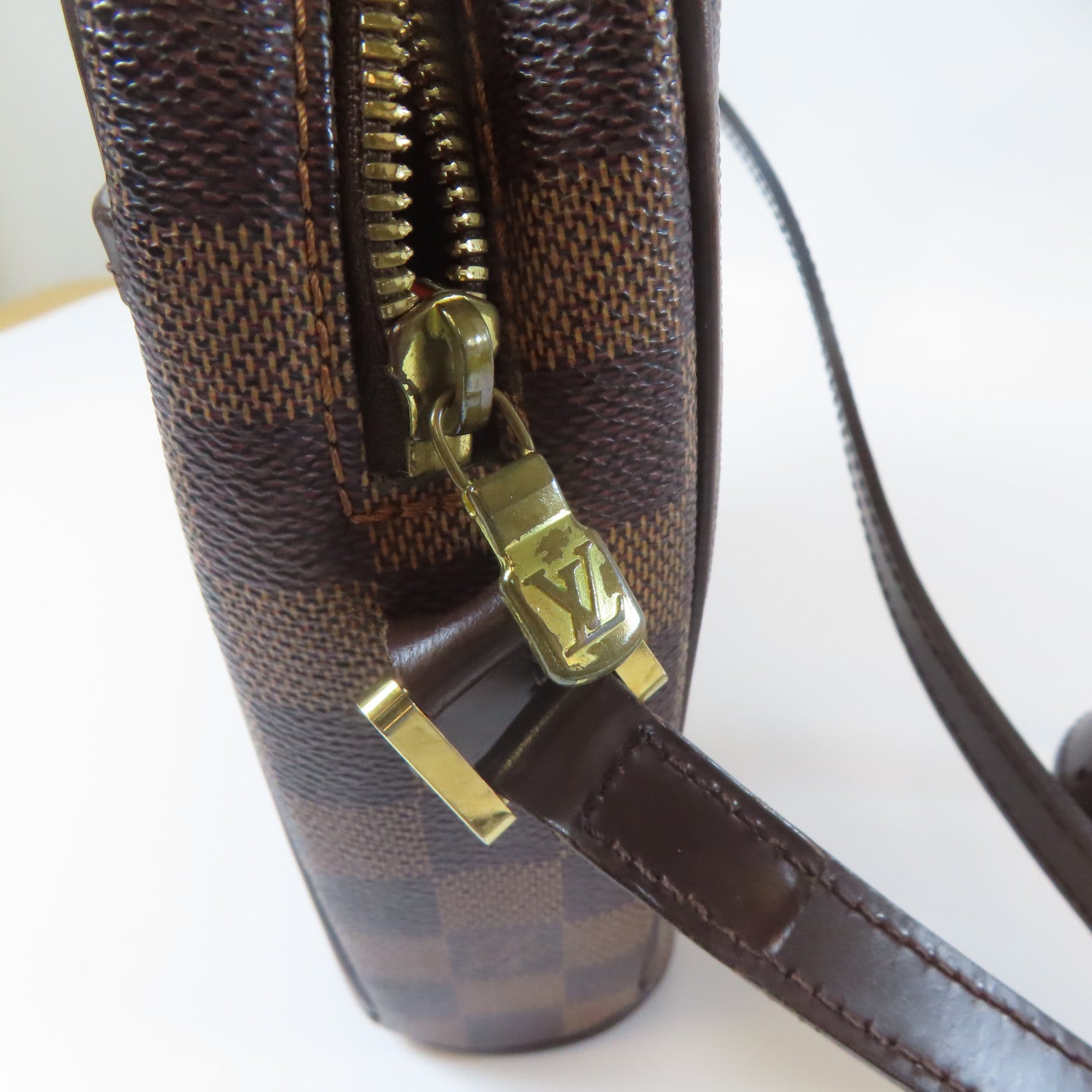 LOUIS VUITTON **【激減優惠】Damier Ipanema PM金扣肩背袋啡色