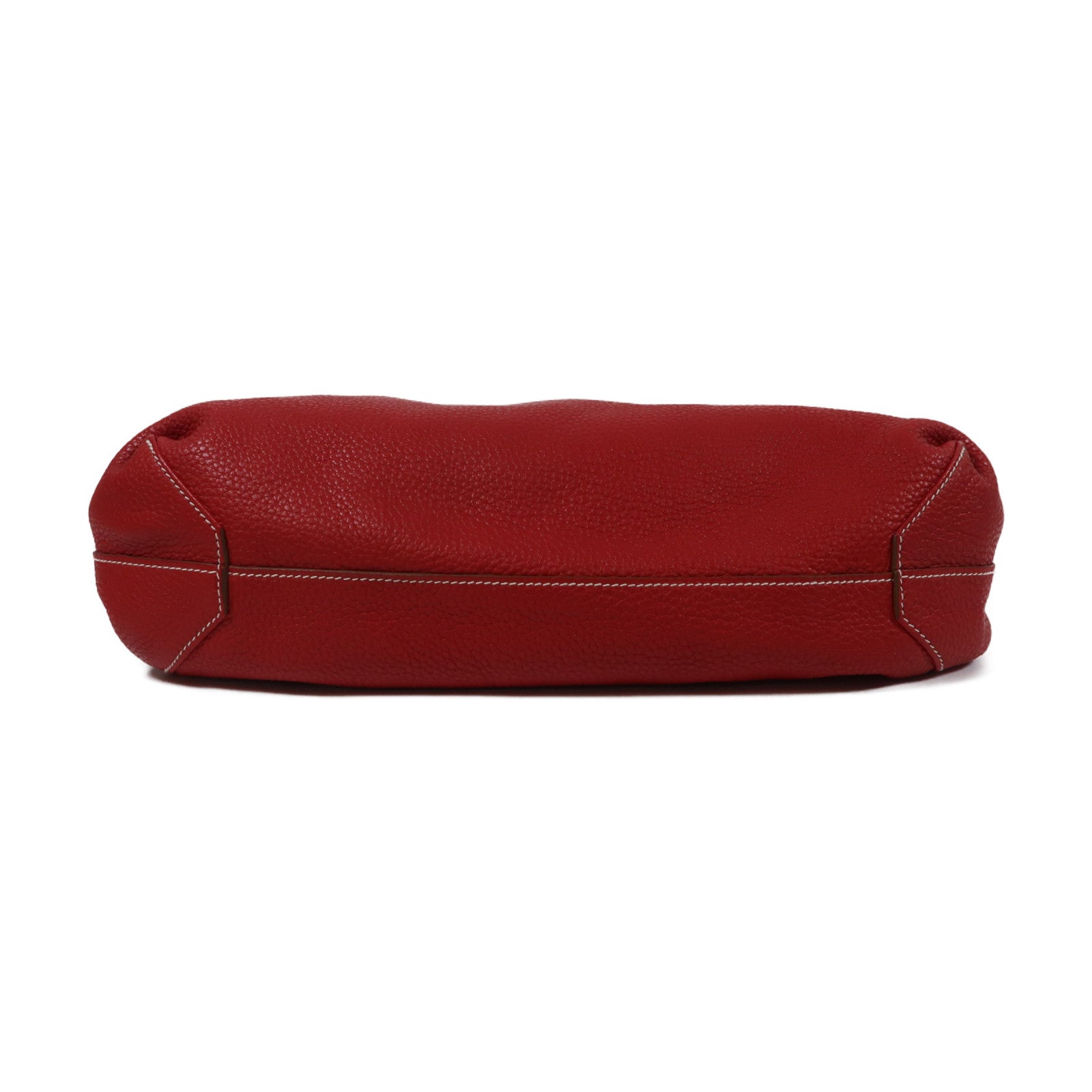 HERMES Clemence皮革Double Sens肩背袋Rouge Casaque/紅色